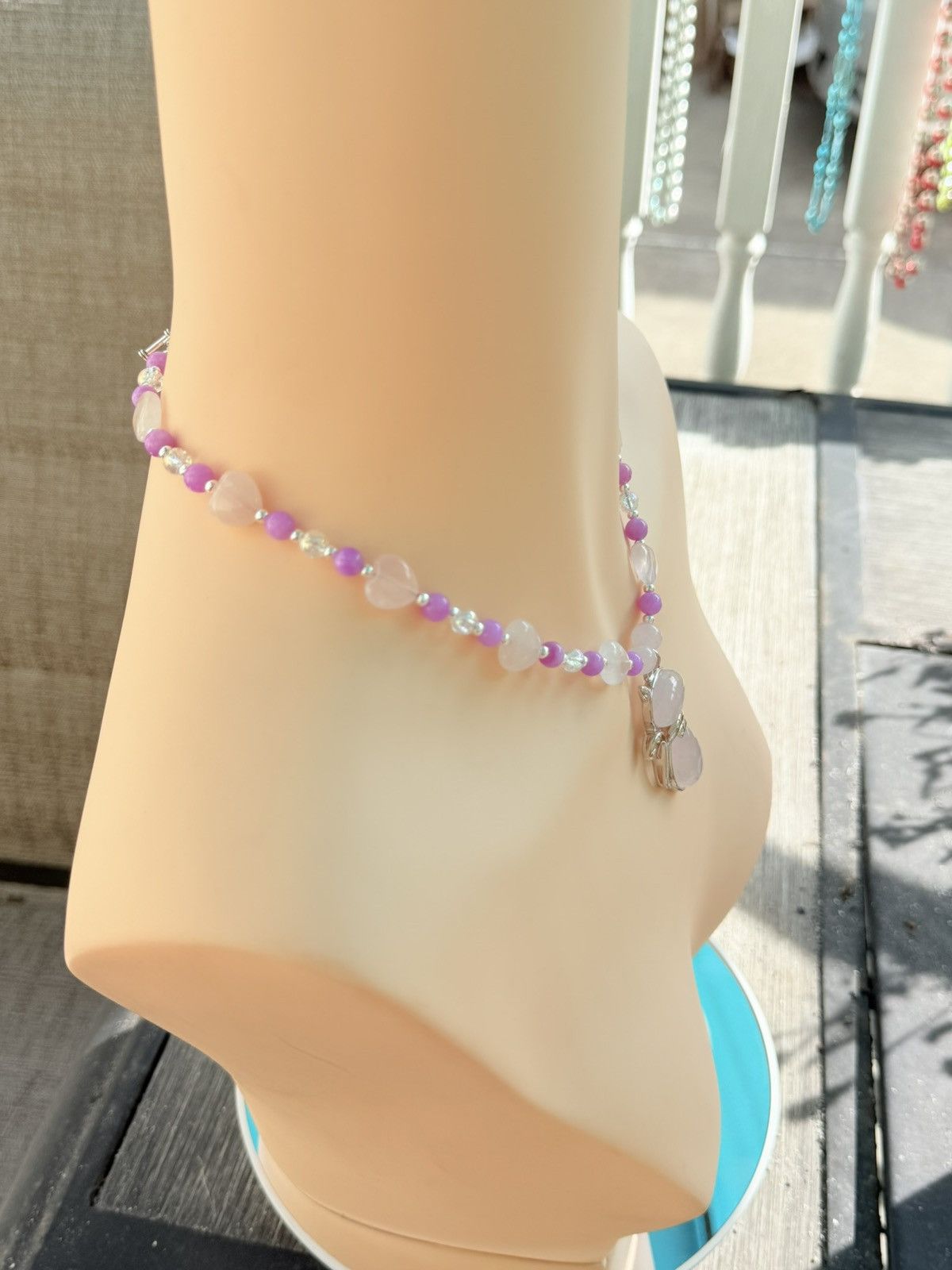 Other Rose Quartz Stone Cat Pendant Handmade Beaded Necklace Size ONE SIZE - 5 Thumbnail
