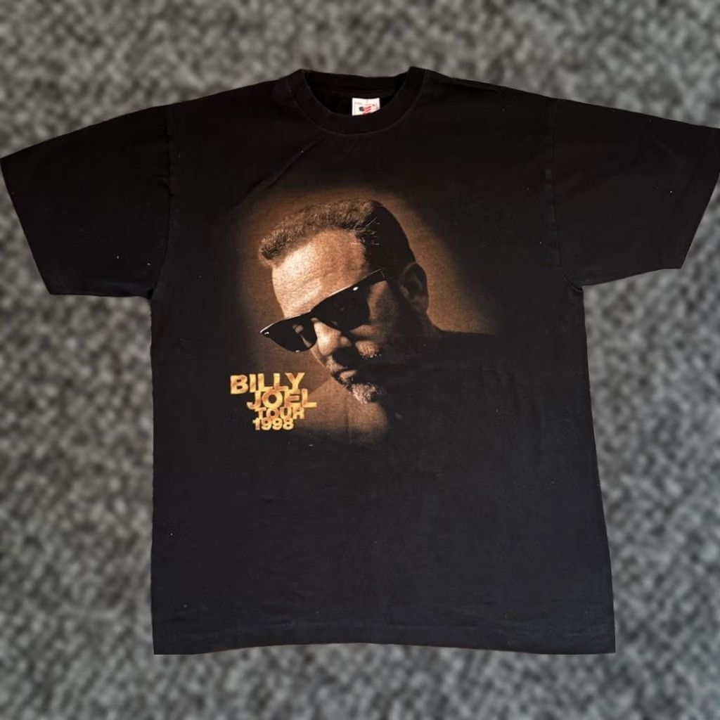 Vintage VINTAGE Billy Joel Tour Concert T Shirt Sz XL Black Rock 1998 Washington DC Elton John Men Size US XL / EU 56 / 4 - 1 Thumbnail