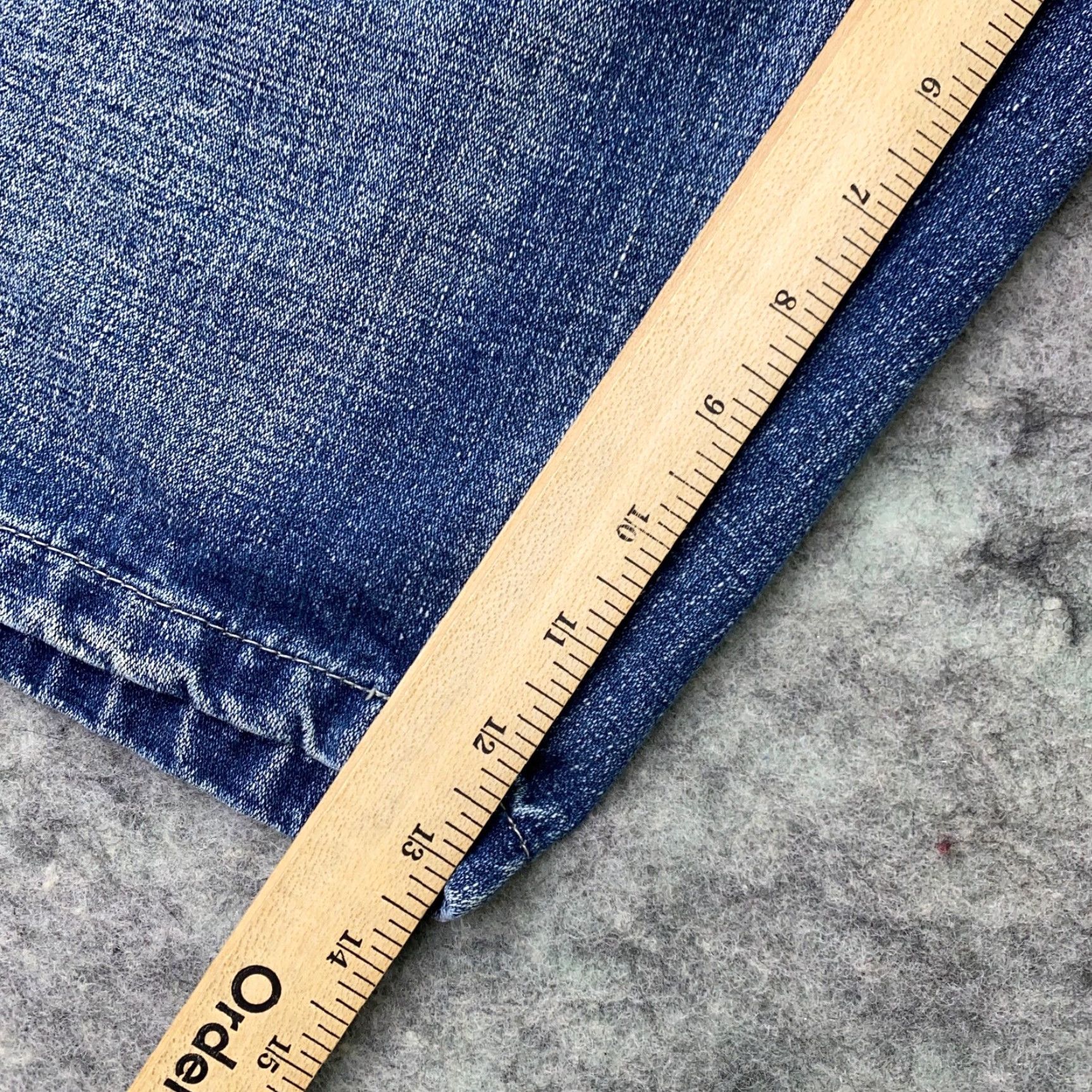 Denime Indigo 30 Mens Bermuda Shorts Denim 42 Blue 90s Hip Hop Baggy Relaxed Zip Front Flat Front Cotton Casual Bermuda Shorts Mens Size US 42 / EU 58 - 7 Thumbnail