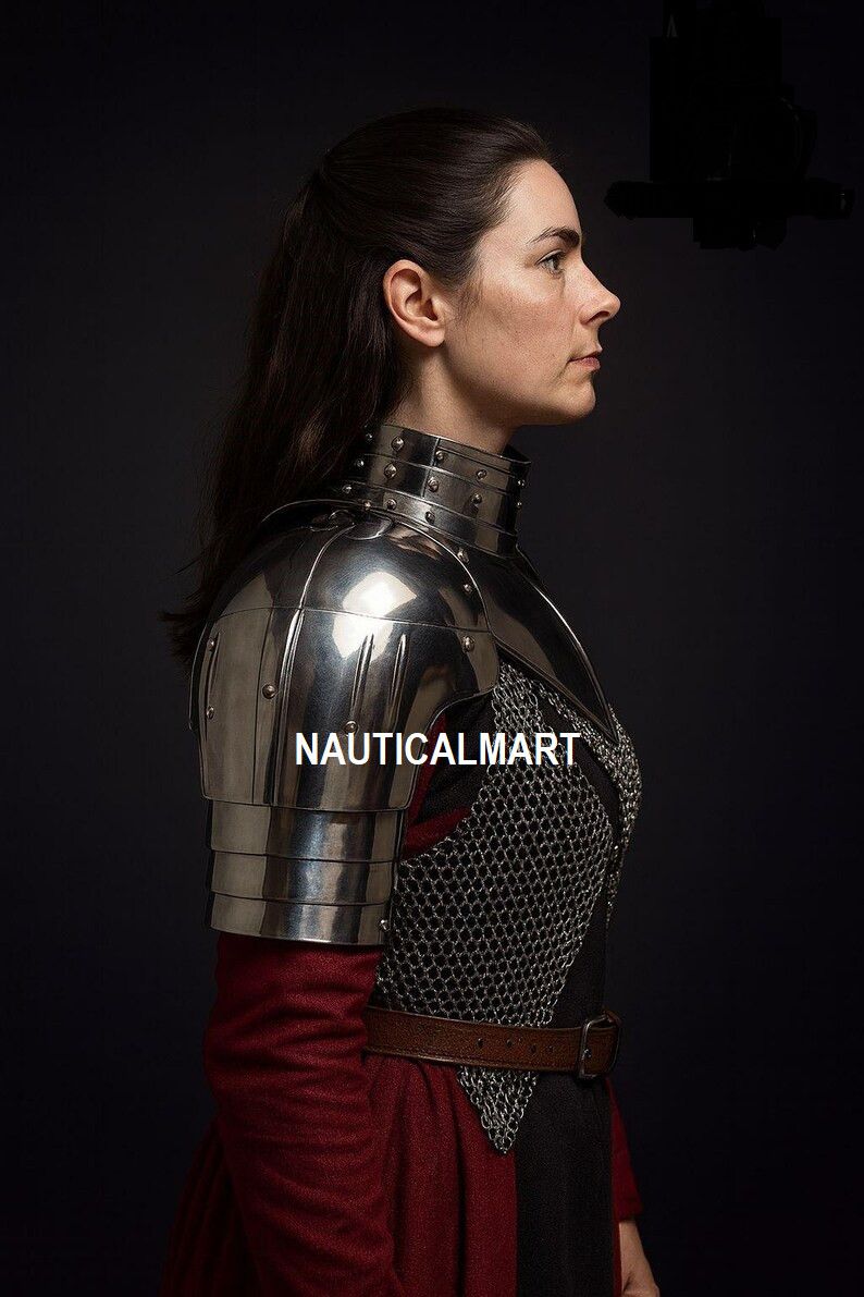 Medieval Lady Knight Polished Steel Brave Lady Armor