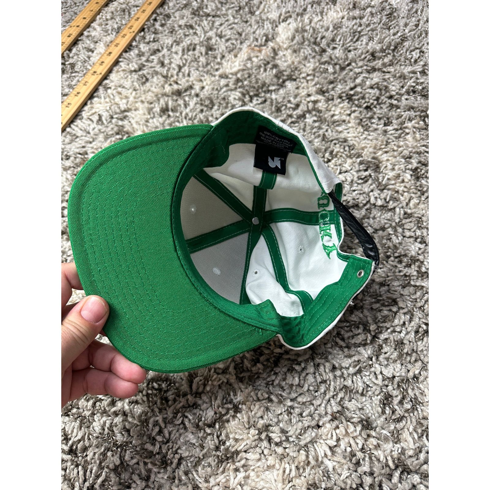 Other Neonlights Green Acrylic Clover LUCKY Baseball Cap Hat Size ONE SIZE - 7 Thumbnail
