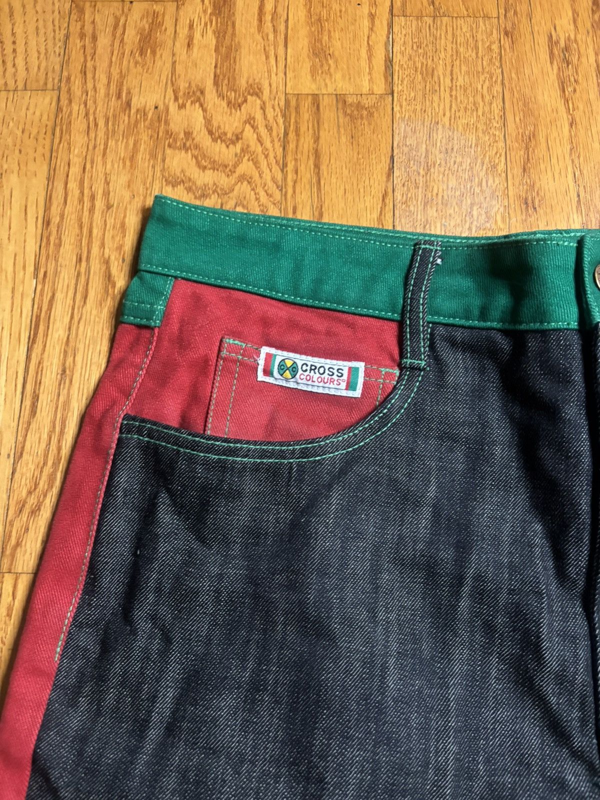 Cross Colours Cross Colours Colorblock Denim Pants Size US 32 / EU 48 - 2 Thumbnail