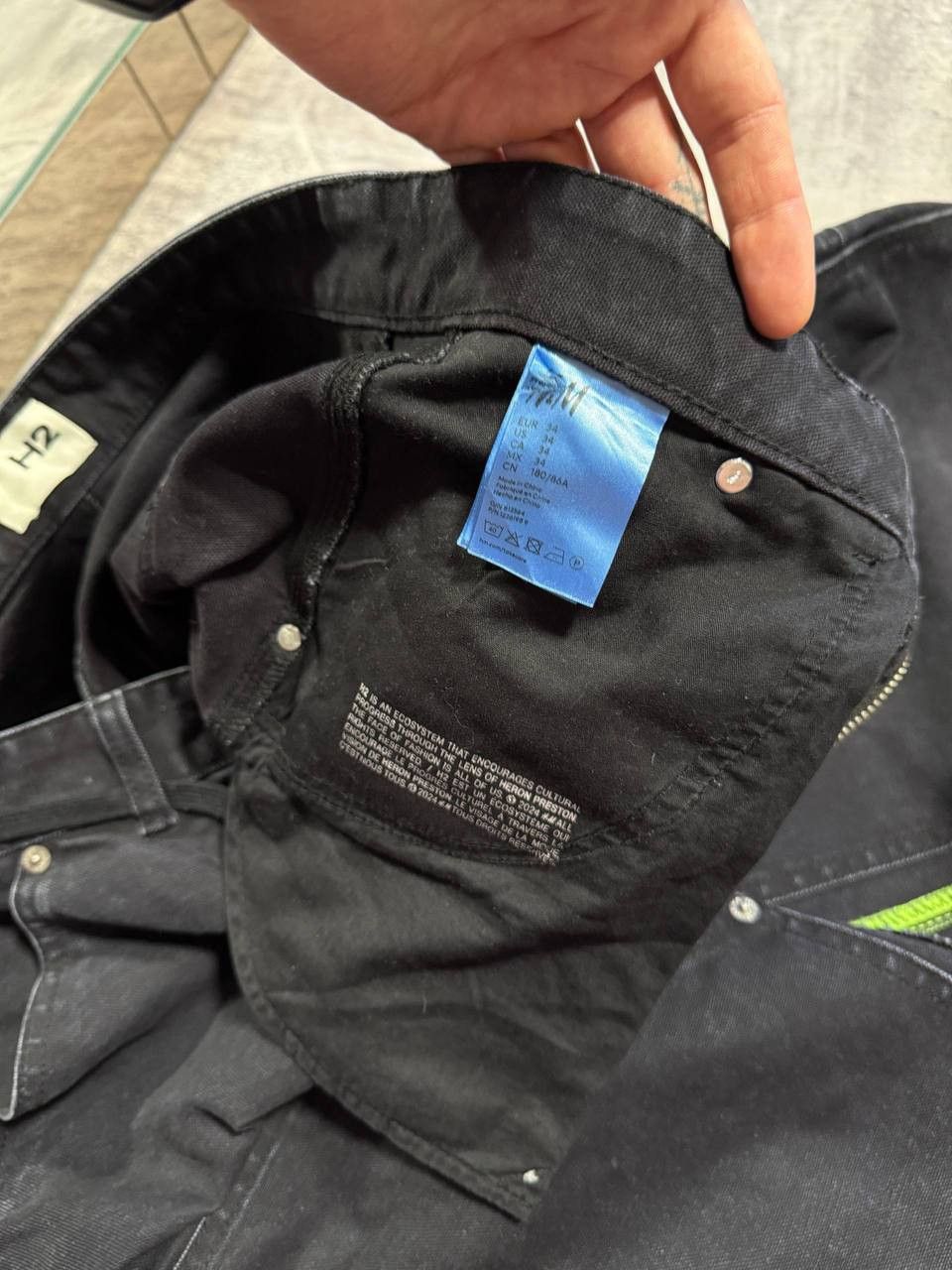 H&M × Heron Preston RARE H&M Heron Preston H2 double knee jeans Size US 34 / EU 50 - 9 Thumbnail