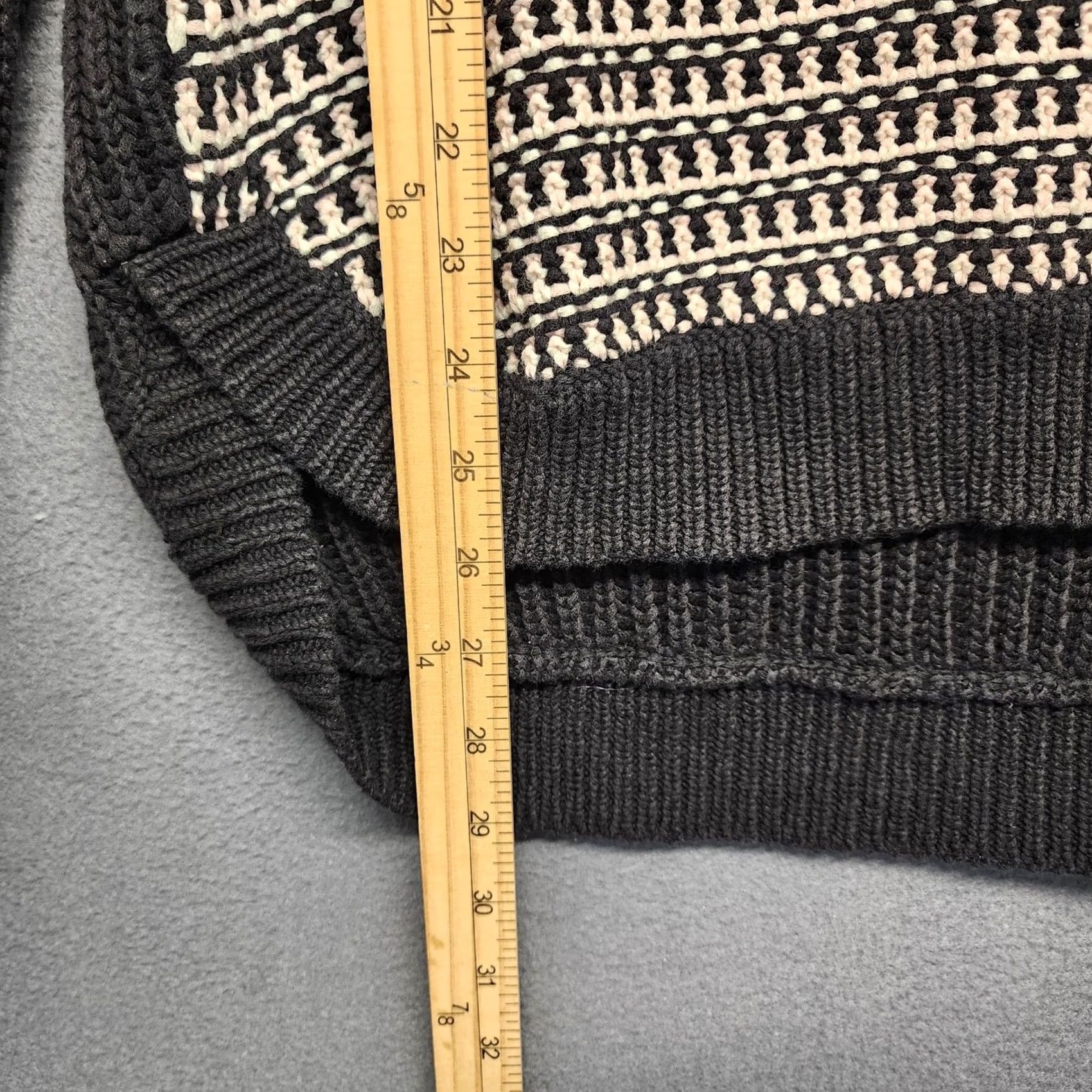 Vintage Kate Spade Womens Small Black Cream Geometric Knit Sweater 100% Cotton Size S / US 4 / IT 40 - 7 Thumbnail