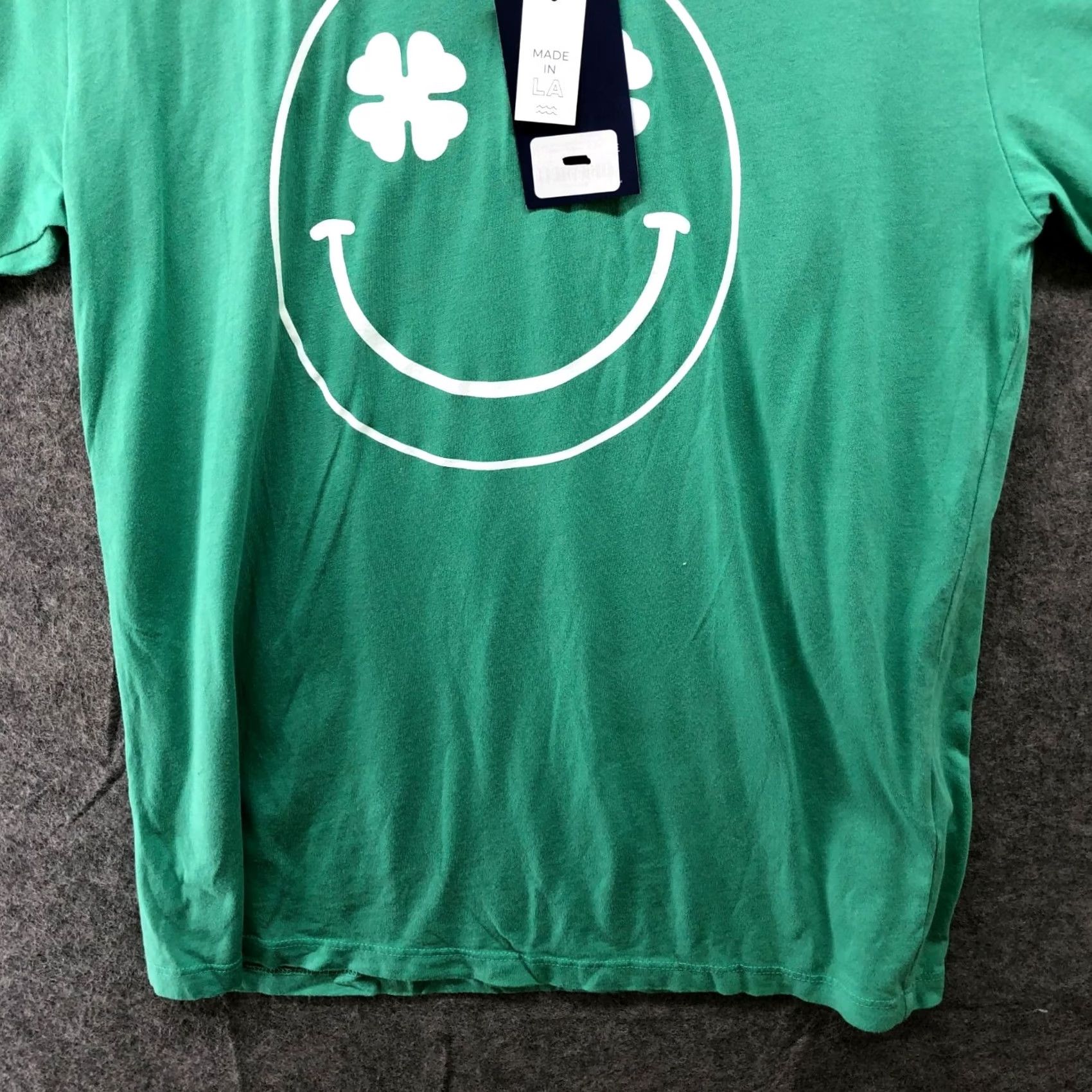 Vintage Mens S Green T Shirt Boathouse Apparel Lucky Smiley Face St. Patrick's Day Size US S / EU 44-46 / 1 - 4 Thumbnail