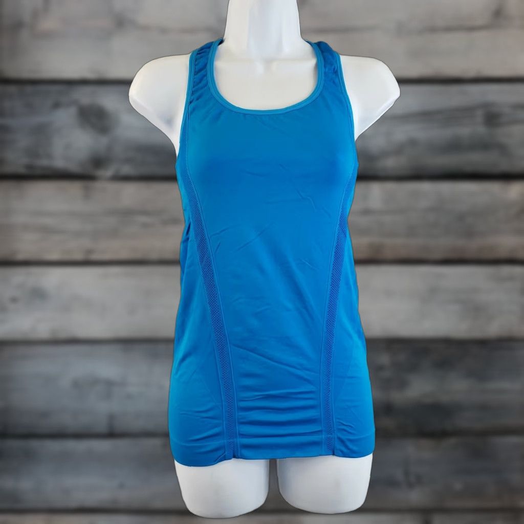 Vintage Electric Yoga Tank Top Womens M/L Racerback Solid Blue Fitness Top Size M / US 6-8 / IT 42-44 - 1 Thumbnail