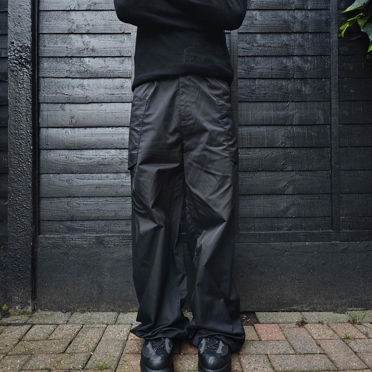 Other Black Cargo Wide Leg Parachute Pants Size US 32 / EU 48 - 2 Thumbnail