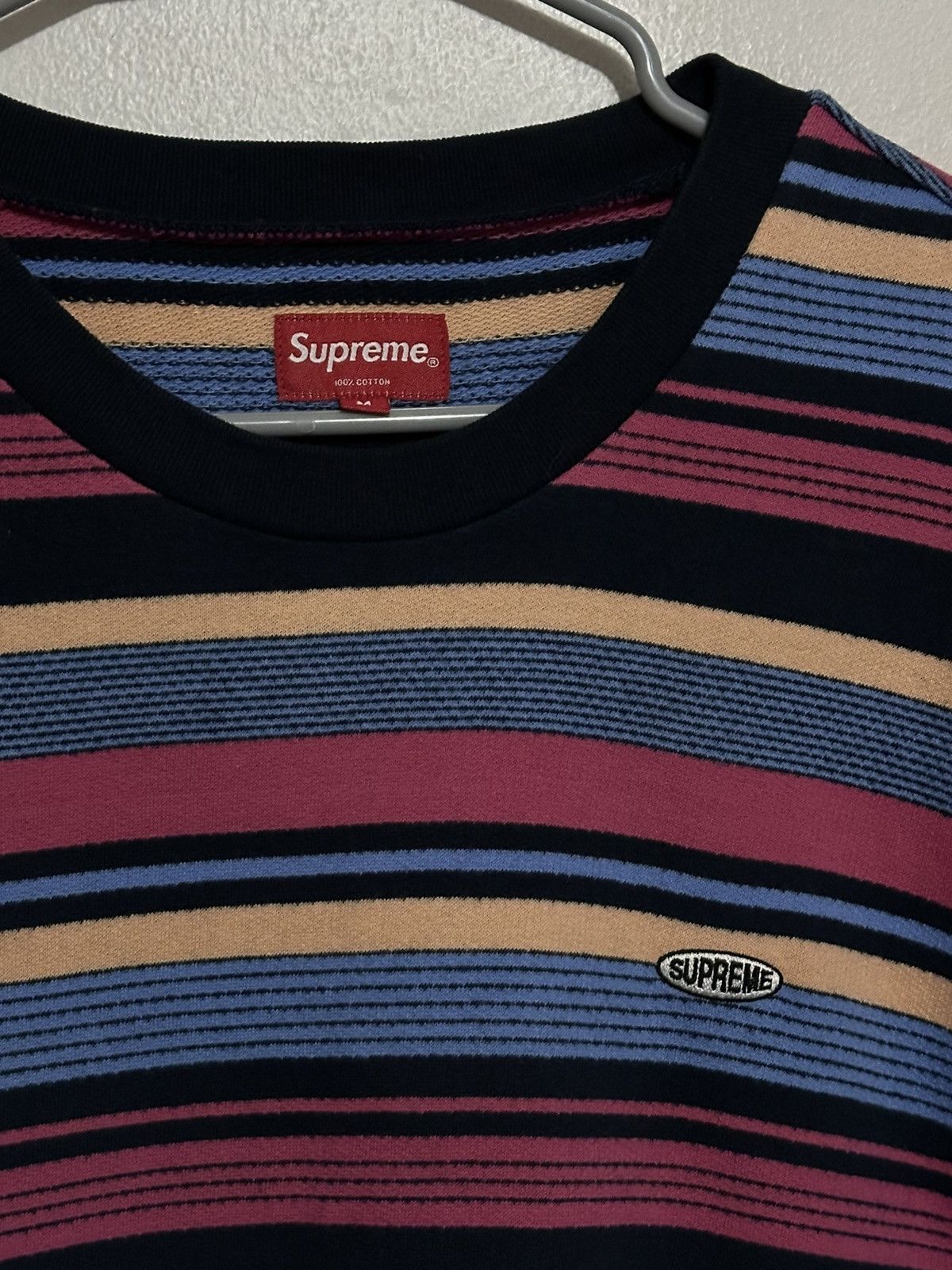 Supreme Supreme Multi Stripe S/S Top Tee Size US M / EU 48-50 / 2 - 2 Thumbnail