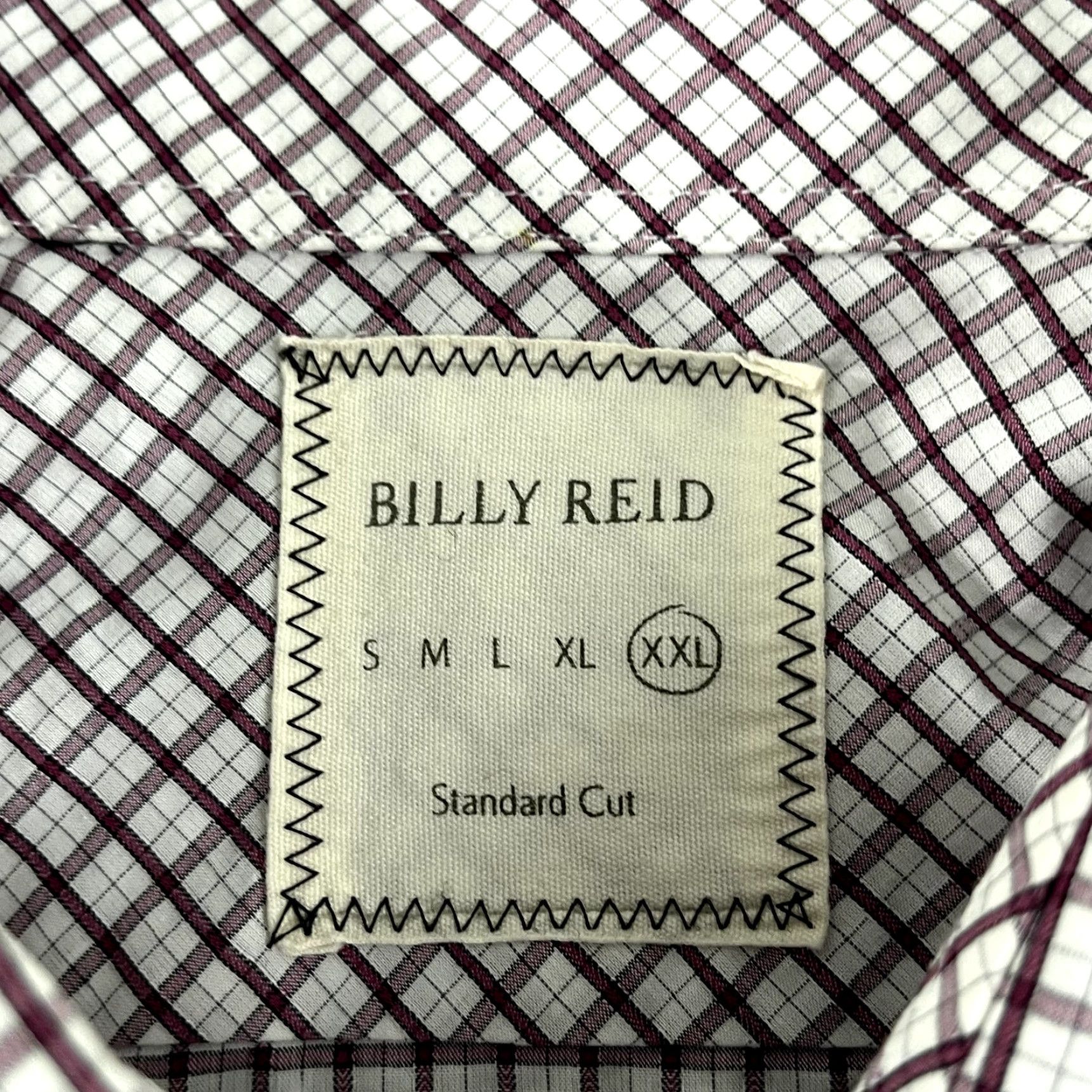 Billy Reid BILLY REID Shirt Mens 2XL XXL Red White Windowpane Check Button Up Long Sleeve Shirt Size US XXL / EU 58 / 5 - 2 Thumbnail