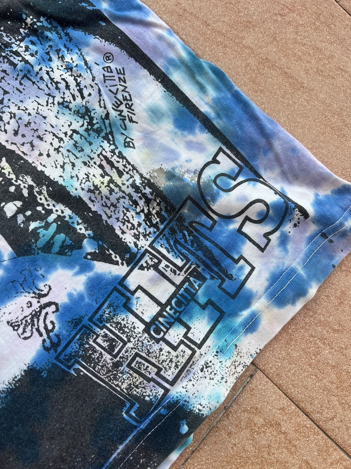 Band Tees × Vintage Vintage 90s Janis Joplin Tie Dye Blue Liquid Shirt XL Size US XL / EU 56 / 4 - 6 Thumbnail