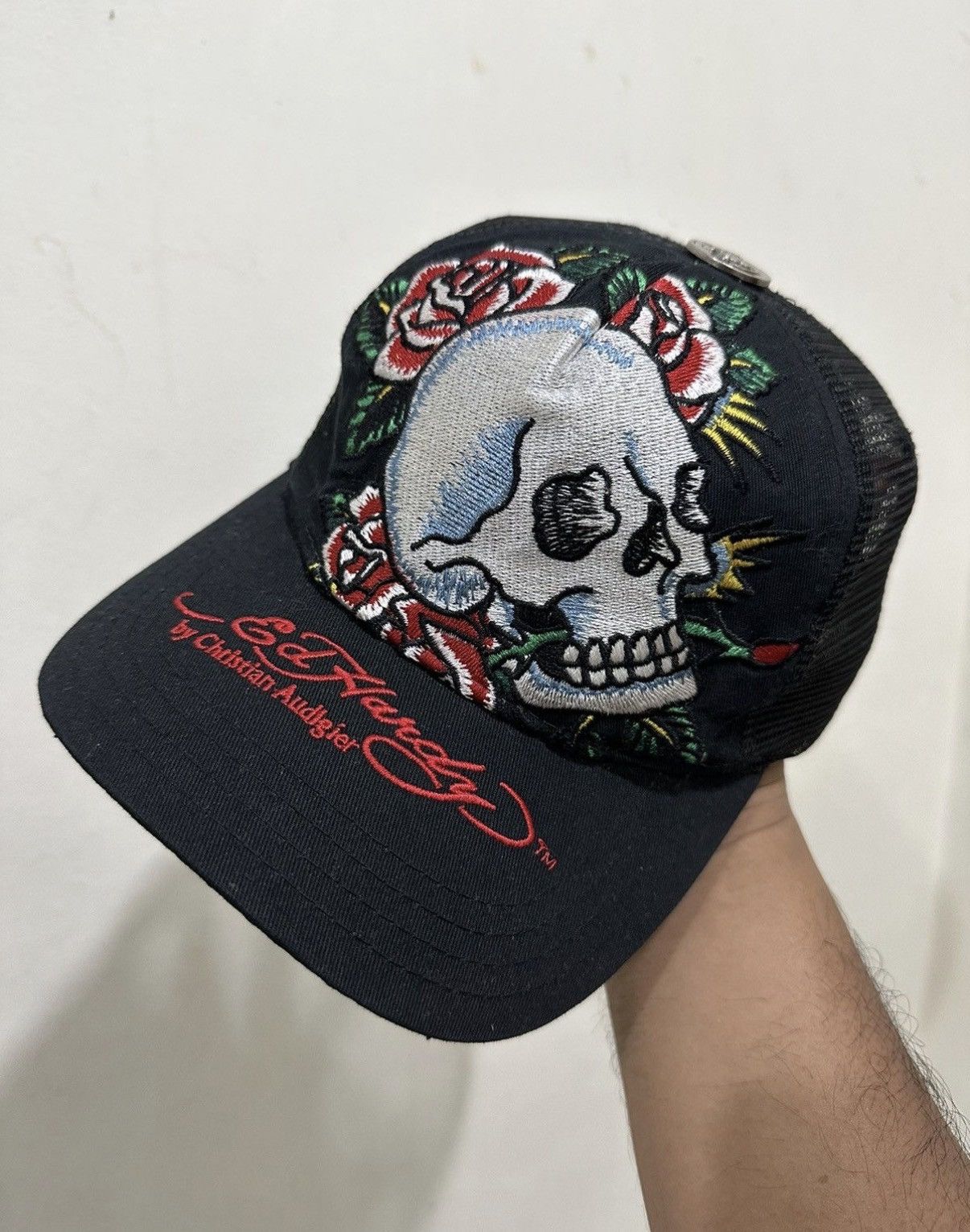 Ed Hardy VTG Ed Hardy Embroid Trucker Hat Size ONE SIZE - 2 Thumbnail