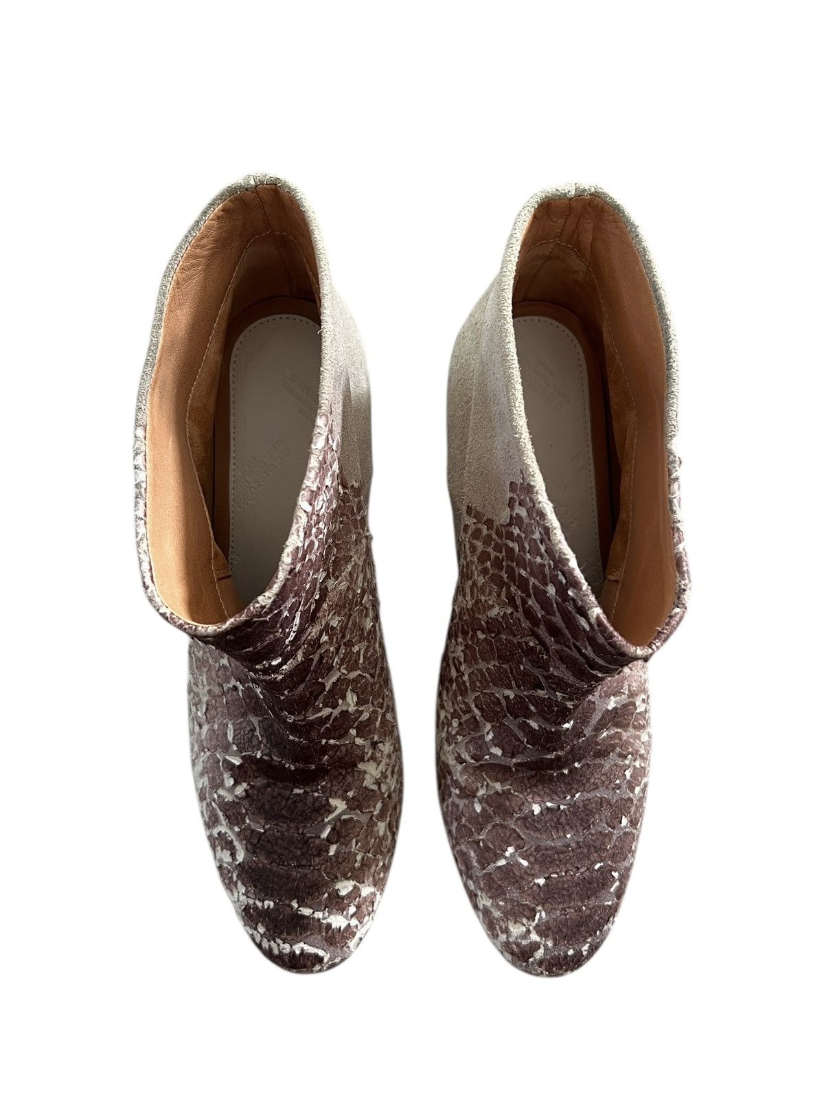 Maison Margiela Maison Margiela ‘11” Snakeskin Suede Leather Ankle Boots Size US 7 / IT 37 - 7 Thumbnail