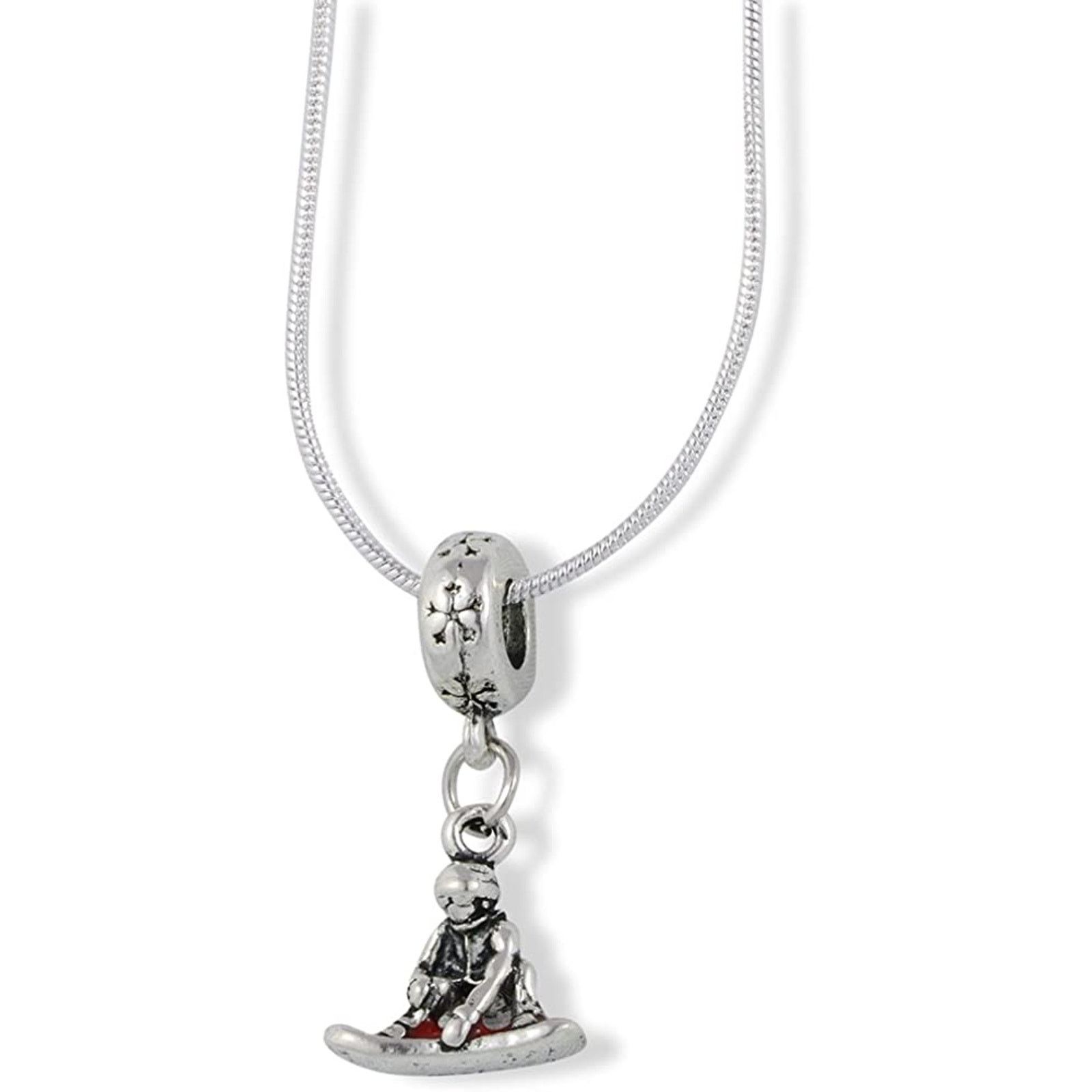 & Other Stories Snowboarder with Red Snowboard Charm Snake Chain Necklace Size ONE SIZE - 1 Thumbnail