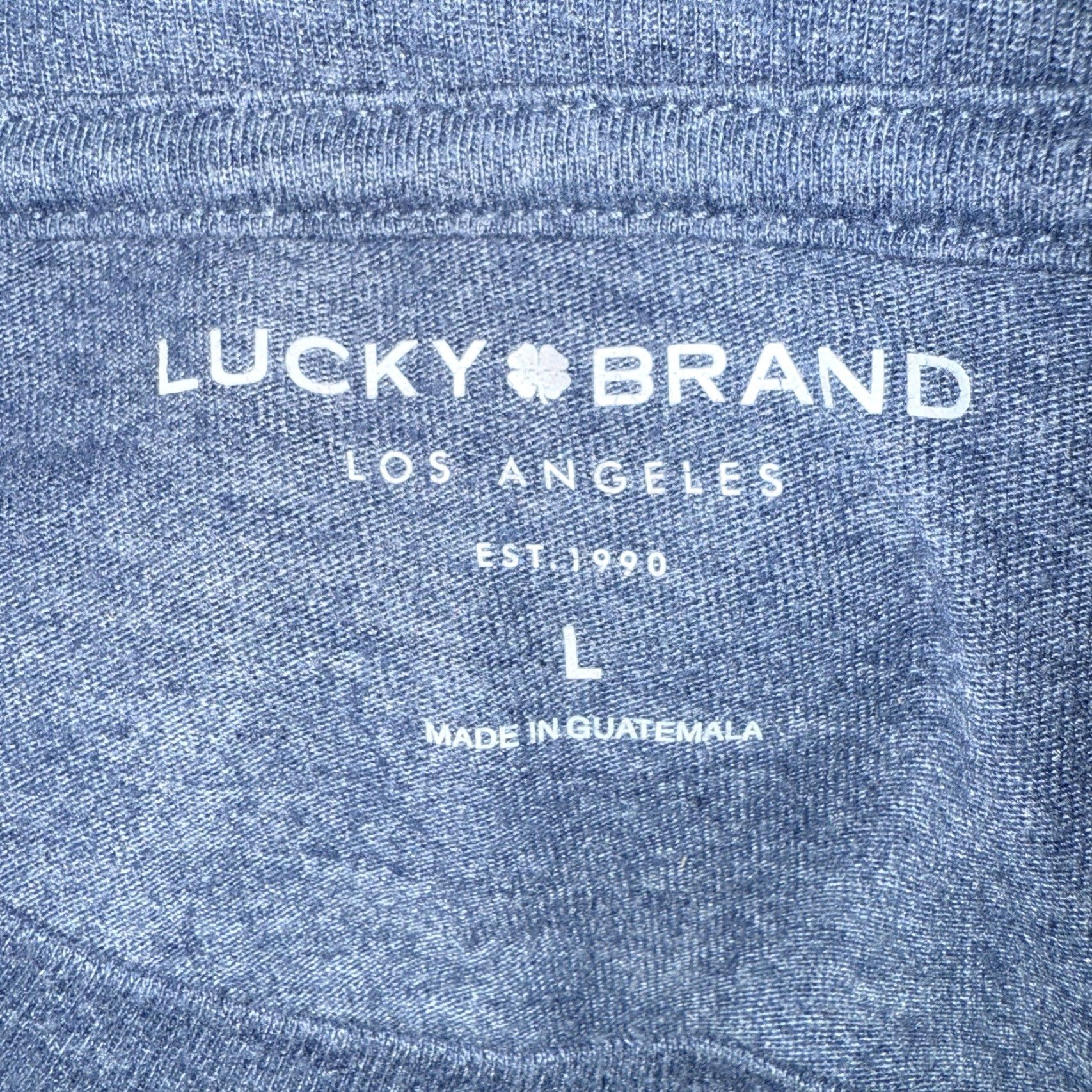 Lucky Brand Lucky Brand Blue Polyester Blend Graphic Tee Mens Size L Size US L / EU 52-54 / 3 - 4 Thumbnail