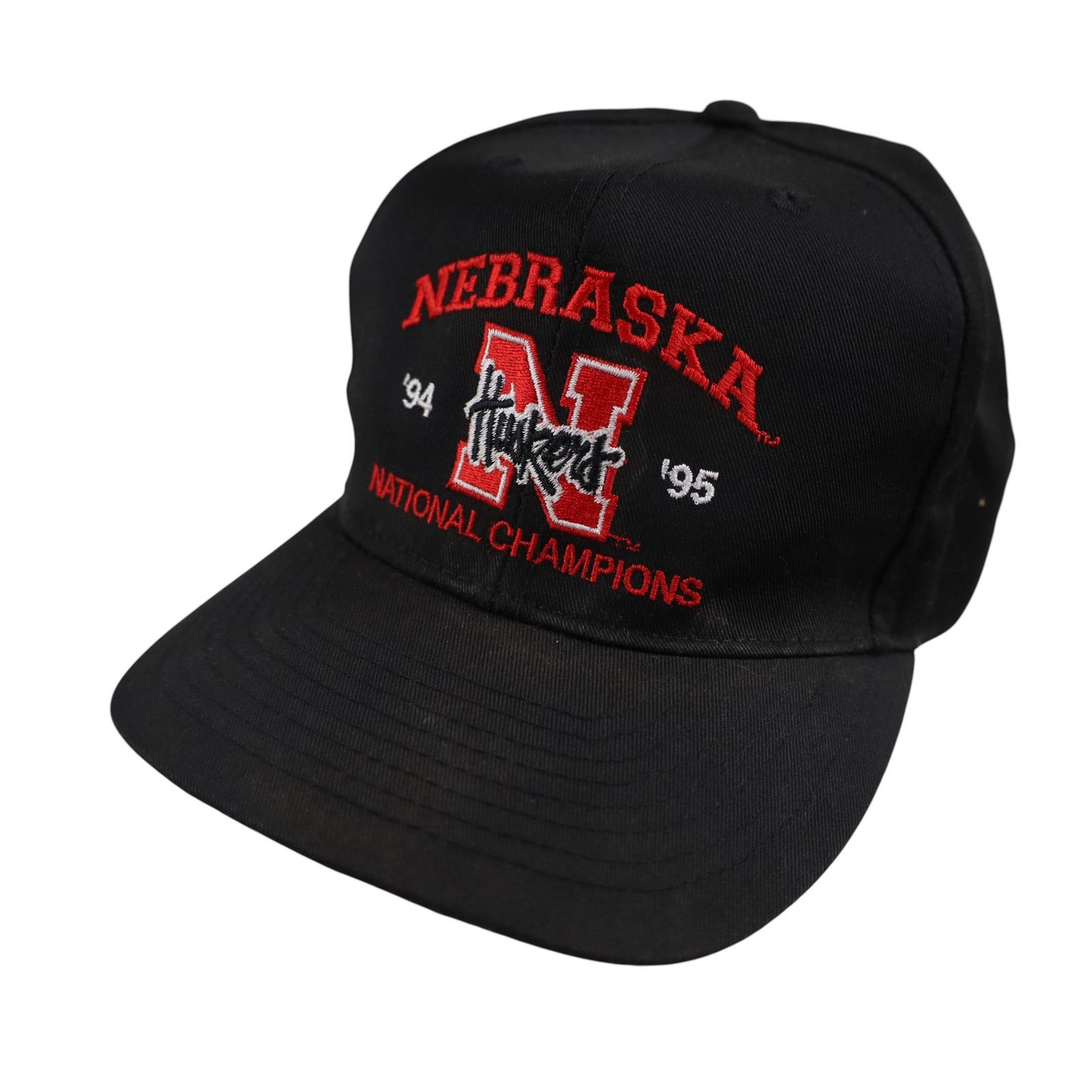 Vintage Vintage 90s Nebraska Huskers National Champions Snapback Hat Size ONE SIZE - 1 Thumbnail