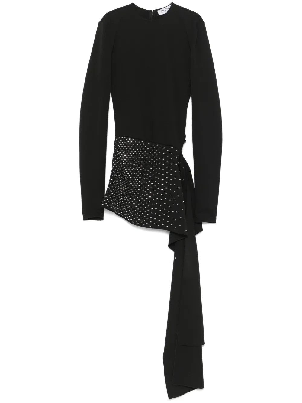 The Attico o1mle0526 Asymmetric Mini Dress in Black Size XS / US 0-2 / IT 36-38 - 1 Thumbnail