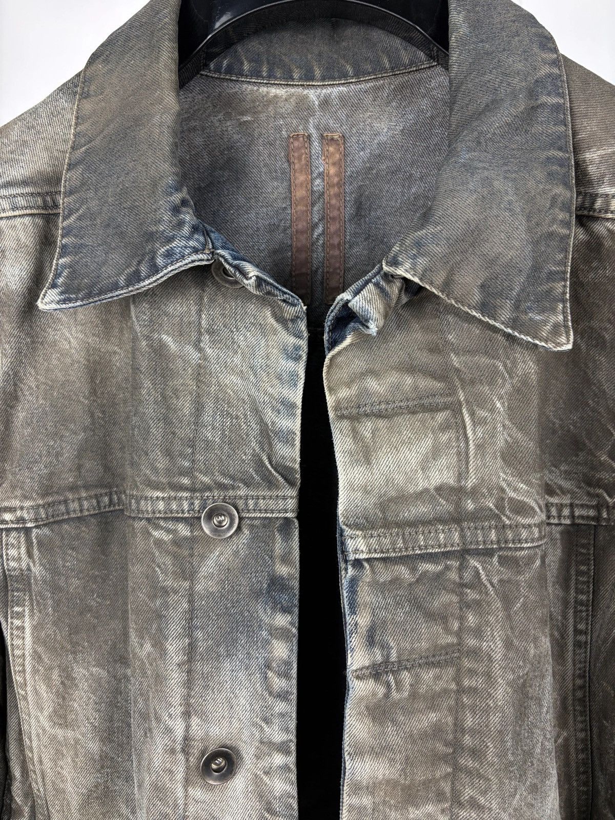 Rick Owens Rick Owens Olmar&Mirta Waxed Distressed Denim Jacket Size US M / EU 48-50 / 2 - 3 Thumbnail