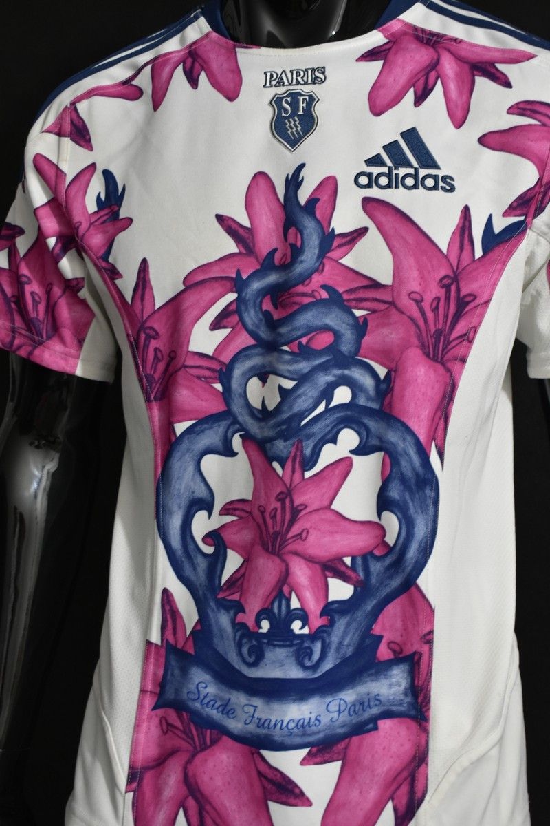 Adidas adidas Stade Francais Paris SF 2011-2012 Rugby Jersey SIZE L Size US L / EU 52-54 / 3 - 2 Thumbnail
