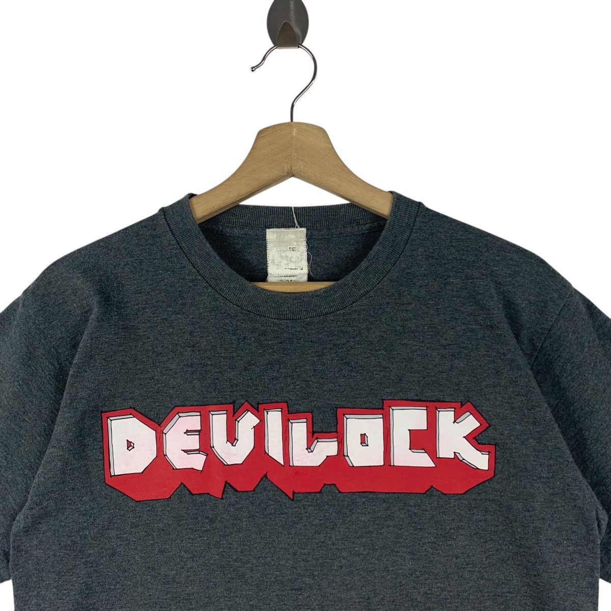 Vintage DEVILOCK japanesebrand big logo tee