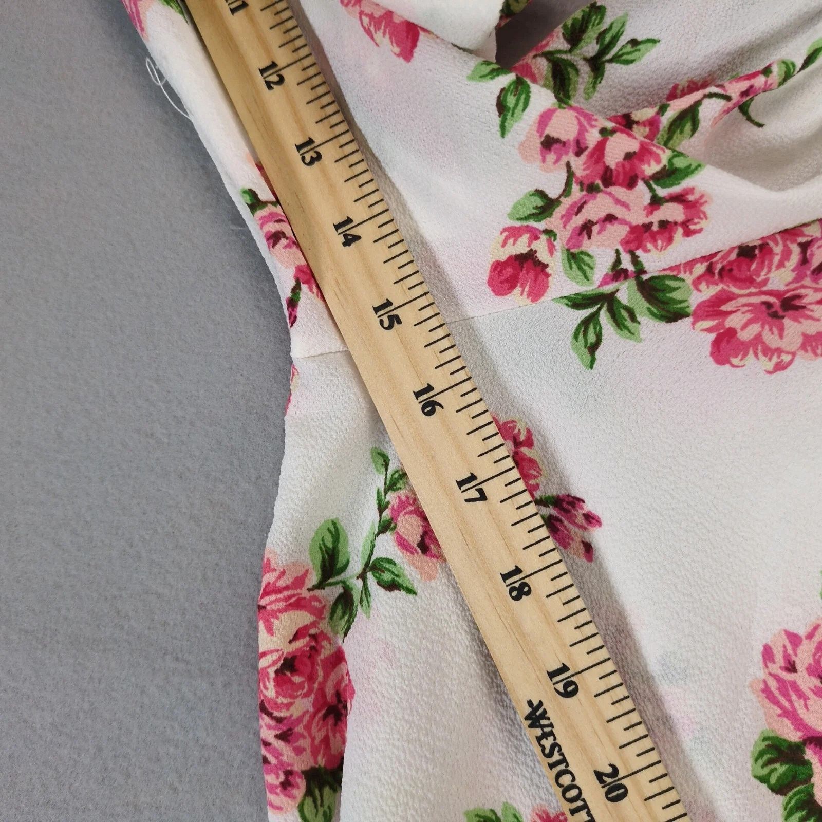 Other NWT One More Thyme Pink Roses White Blouse Women's Plus 3X Size 3XL / US 20-22 - 6 Thumbnail