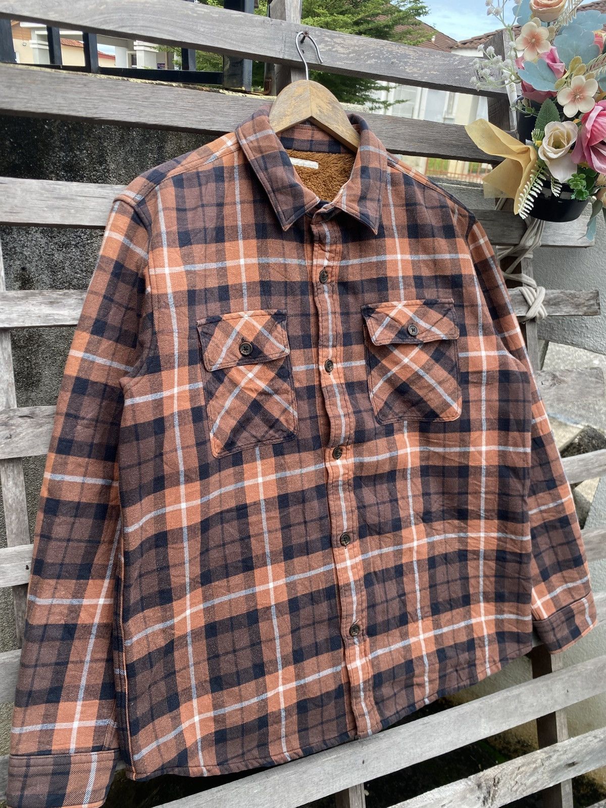 GU Vintage Y2K GU Plaid Fleece-Lined Overshirt Jacket Size US L / EU 52-54 / 3 - 3 Thumbnail