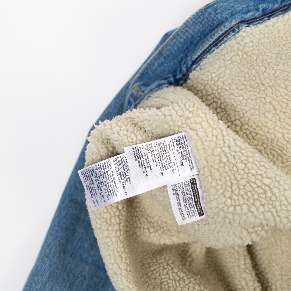 Levi's Levis Sherpa Denim Jacket Blue Trucker Fleece Lined Winter Size US S / EU 44-46 / 1 - 9 Thumbnail