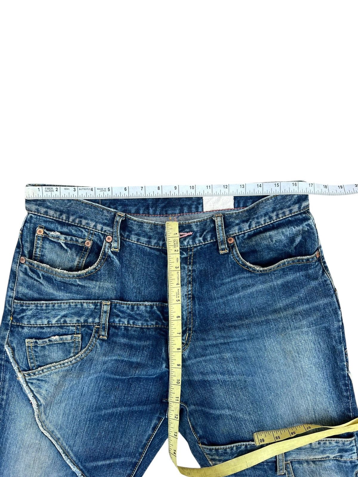 Vintage Vintage Antgauge Multiple Cut Raw Edge Mud Denim Jeans Size US 32 / EU 48 - 2 Thumbnail