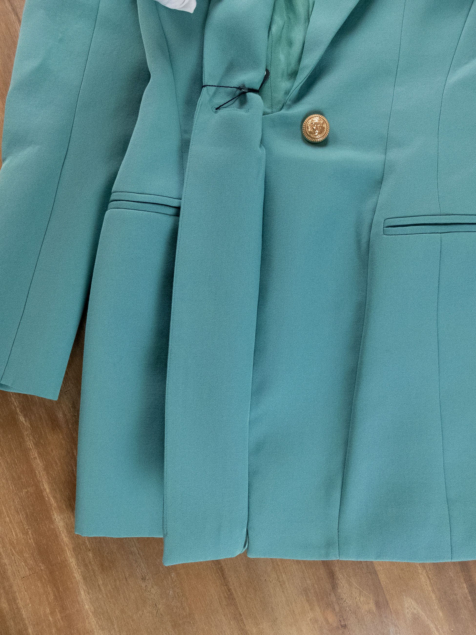 Balmain BALMAIN green wool single button mini jacket dress 6 / 38 FR Size M / US 6-8 / IT 42-44 - 12 Thumbnail