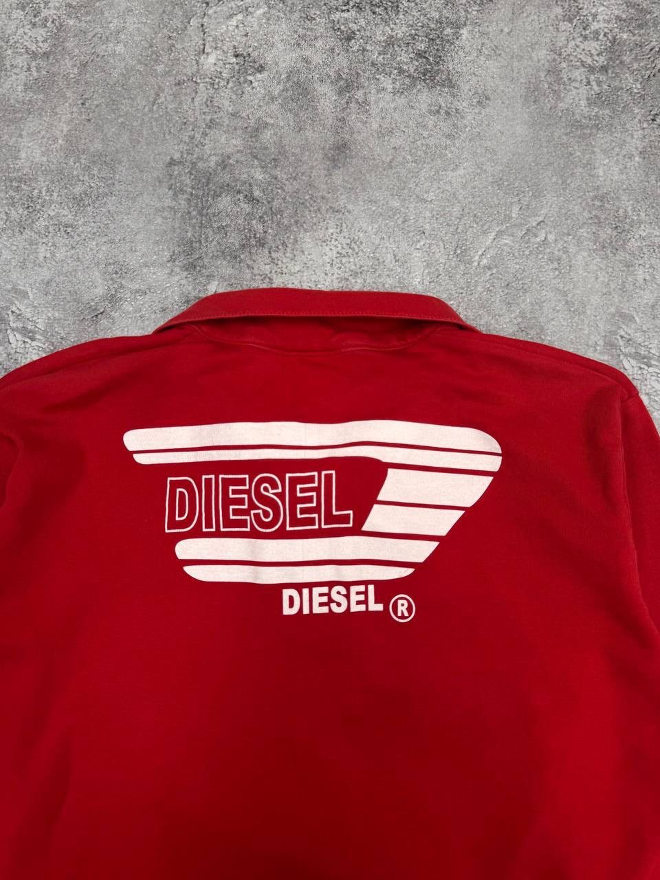 Diesel Diesel Men's Long Sleeve Polo Shirt Red Size L Size US L / EU 52-54 / 3 - 8 Thumbnail