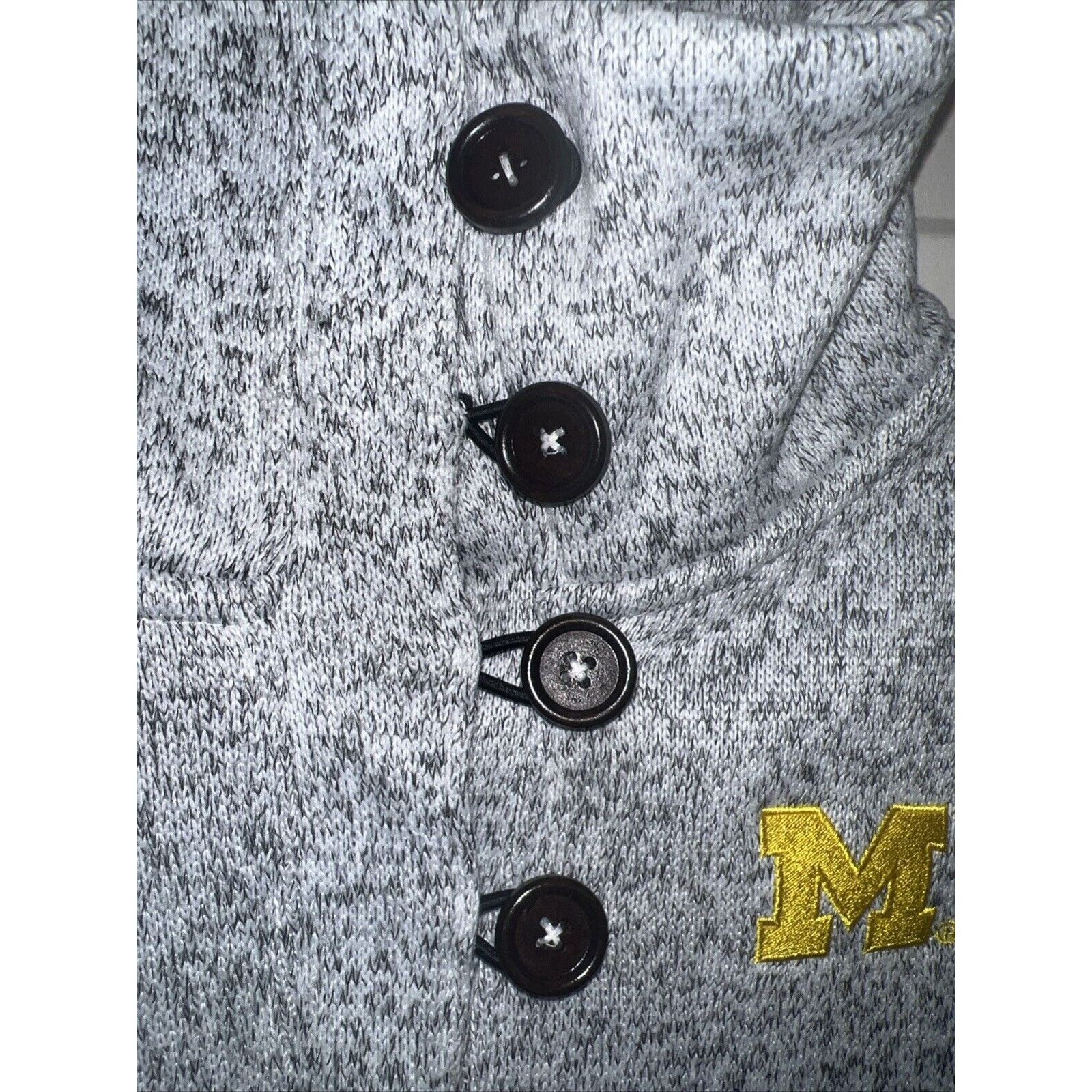 Champion Michigan Wolverines Sweater Women’s Small Gray Cowl Neck Size S / US 4 / IT 40 - 6 Thumbnail