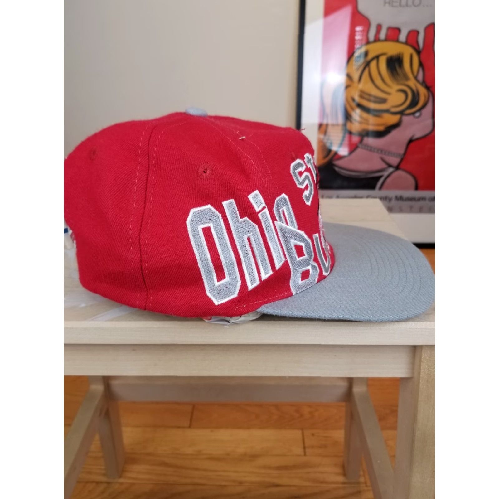 Vintage VINTAGE Ohio State University Buckeyes Red Apex One Snapback Mens Cap Size ONE SIZE - 4 Thumbnail