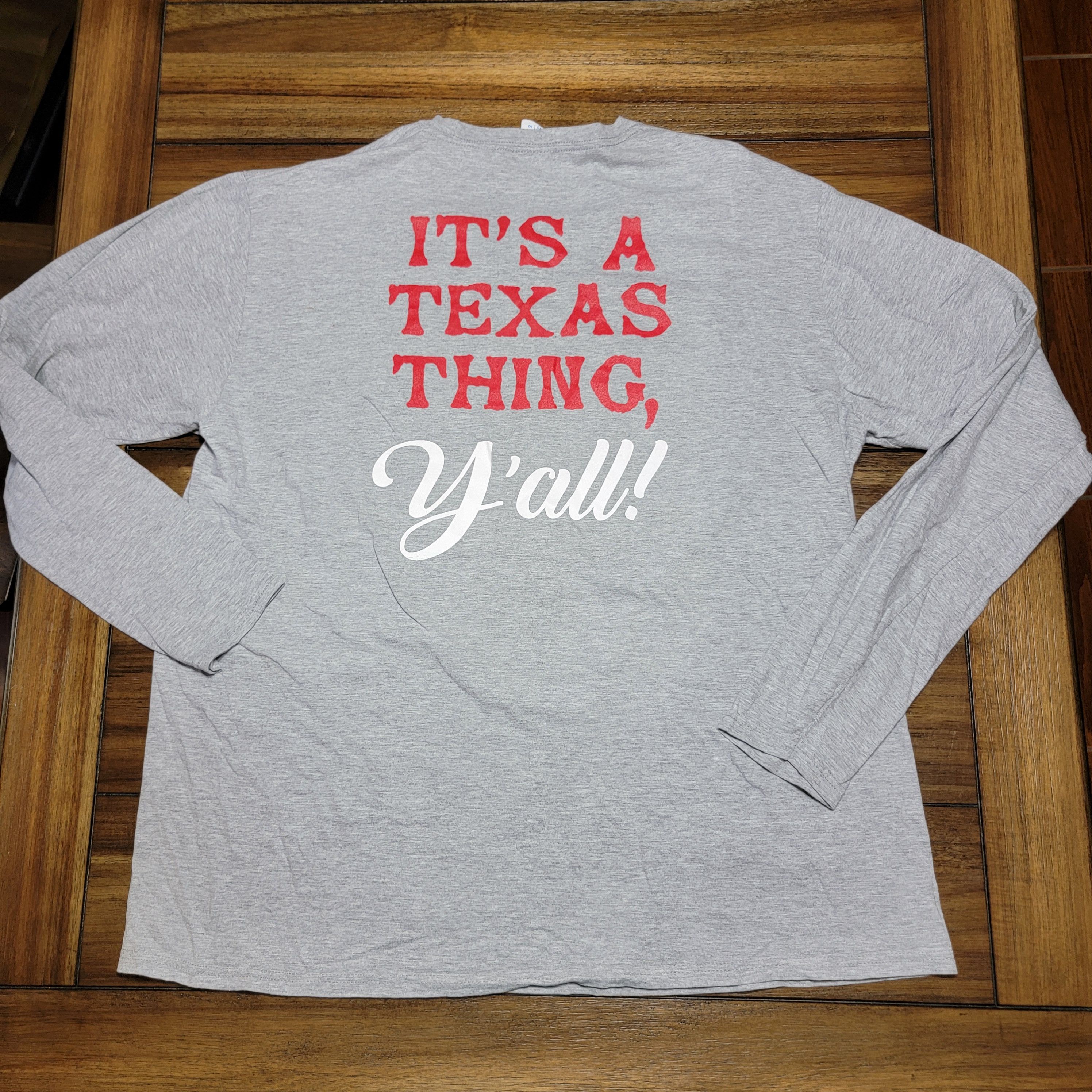 Other Texas Thing Y'all! LS Grey Unisex Tee "Ava Texas" - Size XL Size US XL / EU 56 / 4 - 1 Thumbnail