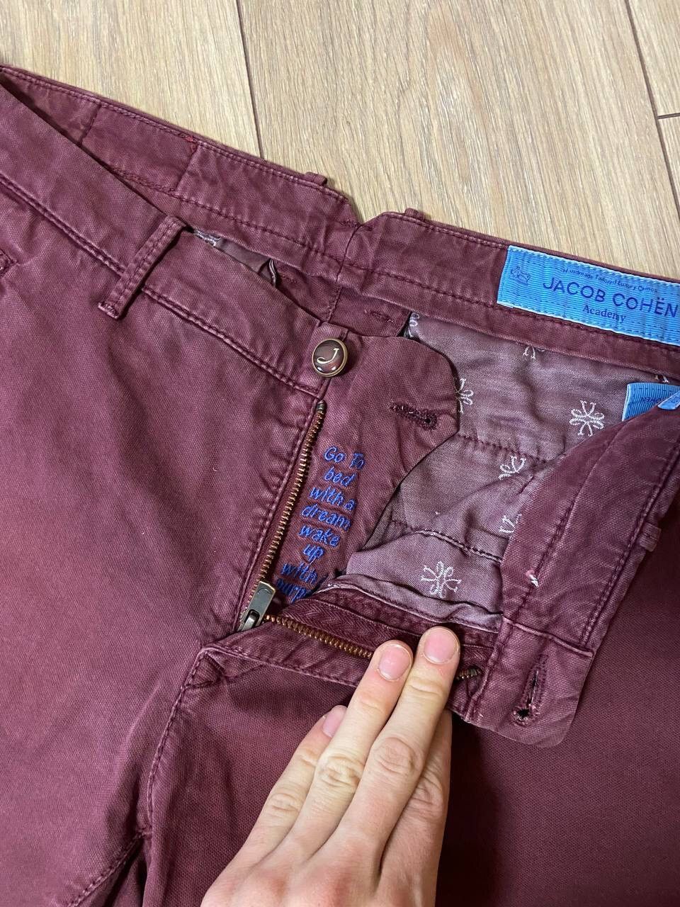 Jacob Cohen Jacob Cohen Light Washed Burgundy Bobby Model Pants Size US 35 - 14 Thumbnail