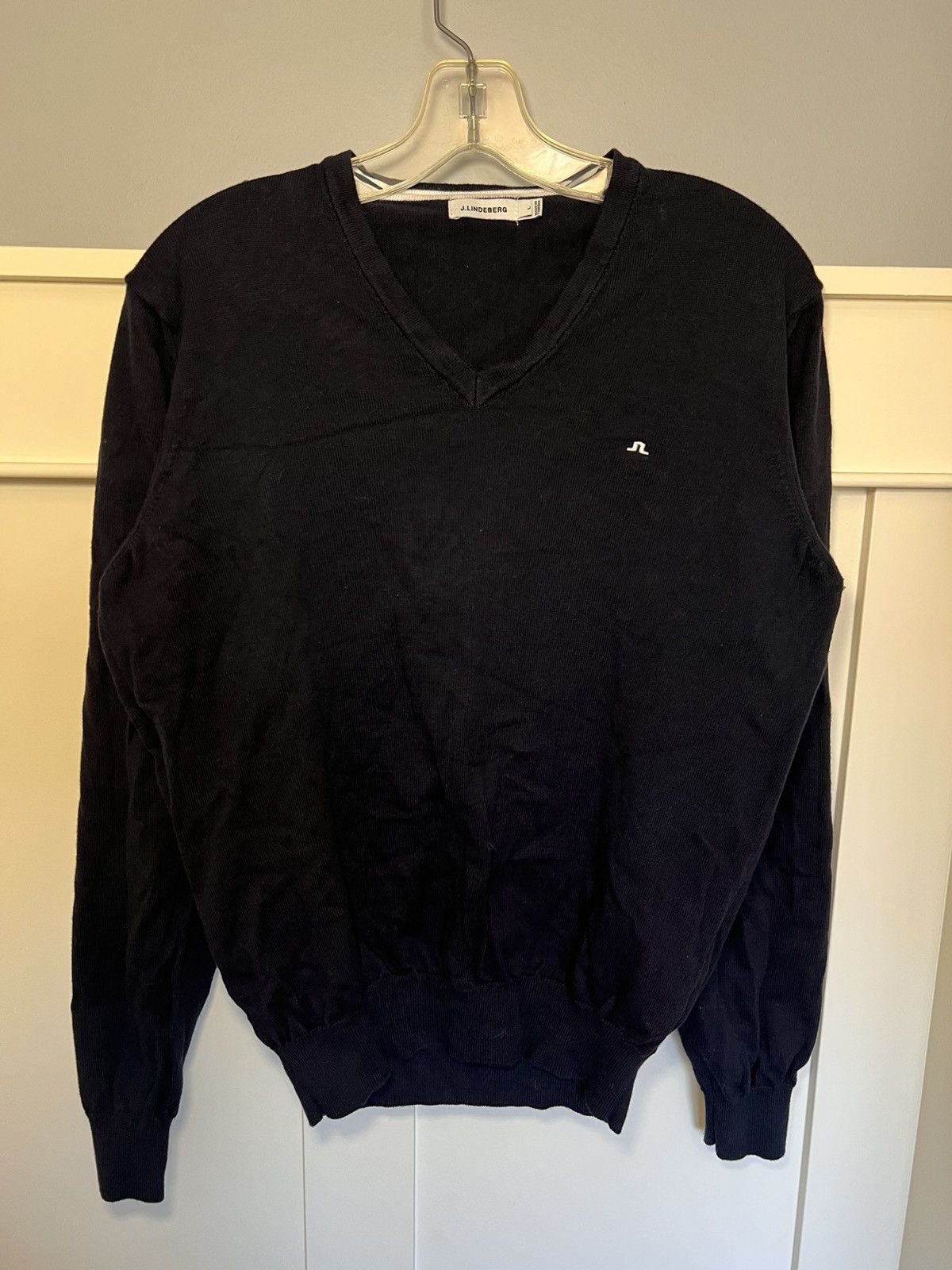 J.Lindeberg J. Lindeberg embroidered logo v-neck sweater Size US XL / EU 56 / 4 - 1 Thumbnail