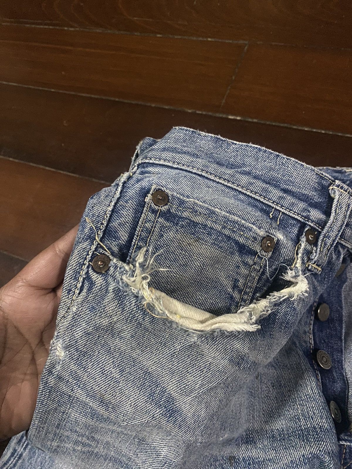 Warehouse FIRE 🔥 VINTAGE SUGAR CANES DISTRESSED NICE FADED Size US 31 - 20 Thumbnail