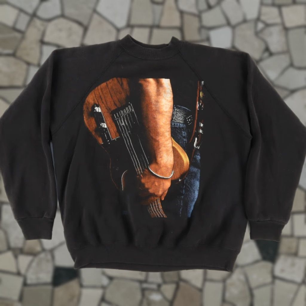 VTG Hanes Bruce Springsteen Tour 1992 Sweatshirt Black Men XL Shirt