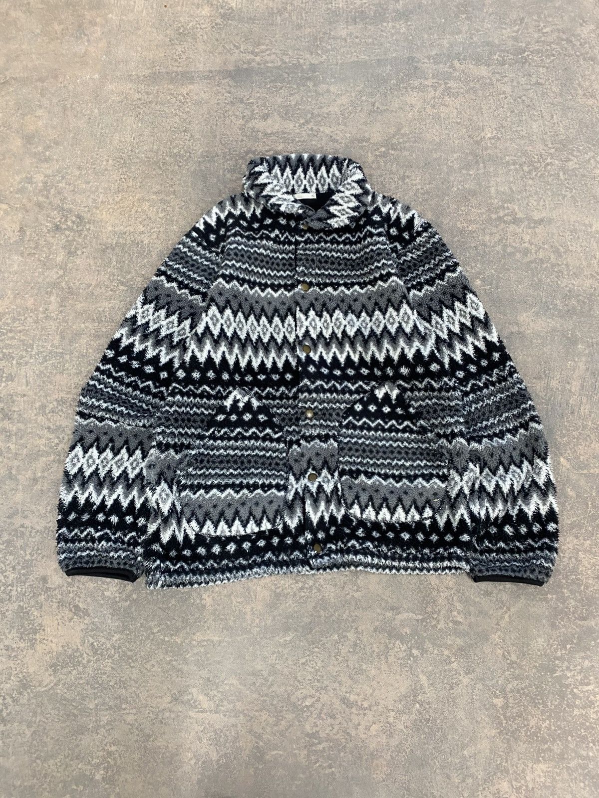 Japanese Brand GU Fleece Navajo Coach Jacket Size US L / EU 52-54 / 3 - 1 Thumbnail