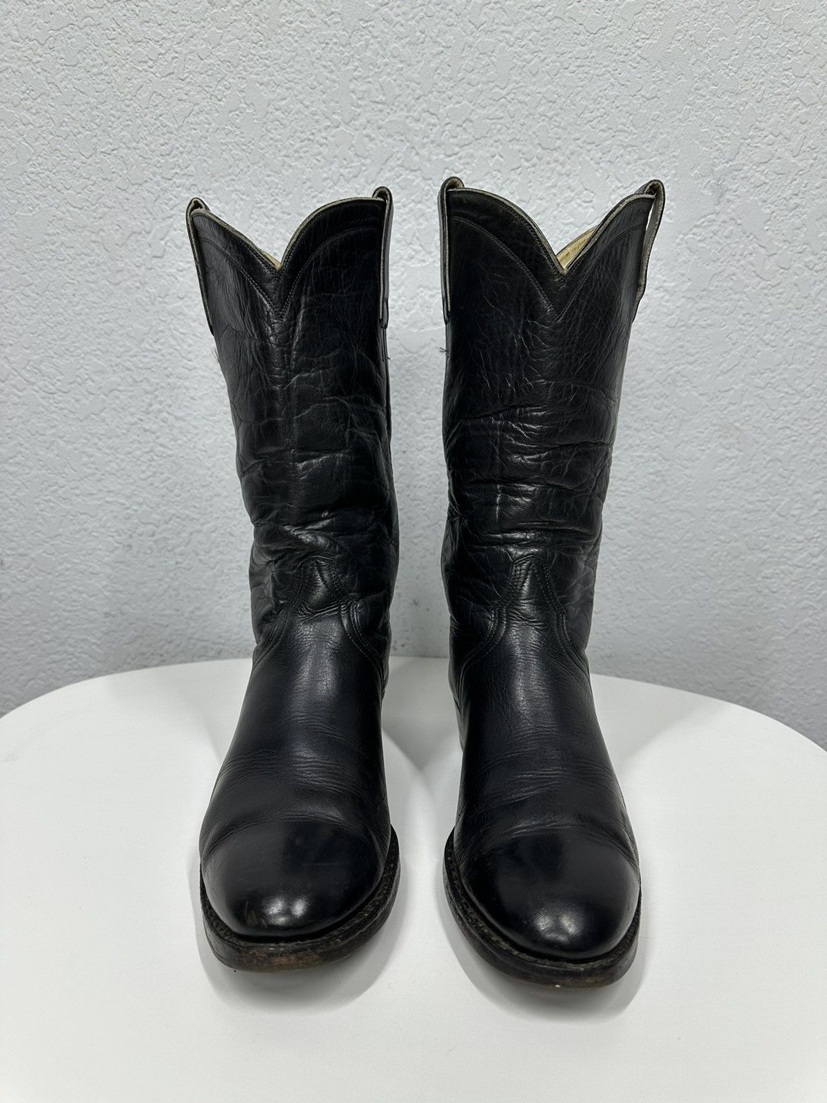 A.S.98 Vintage High Heels Leather Boots Knee Y2k Avantgarde Rare Size US 9 / IT 39 - 2 Thumbnail