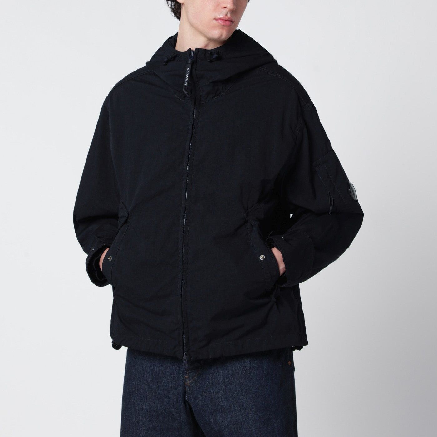 C.P. Company C.P. Company Flatt Nylon Hooded Jacket Total Eclipse Size US XL / EU 56 / 4 - 1 Thumbnail