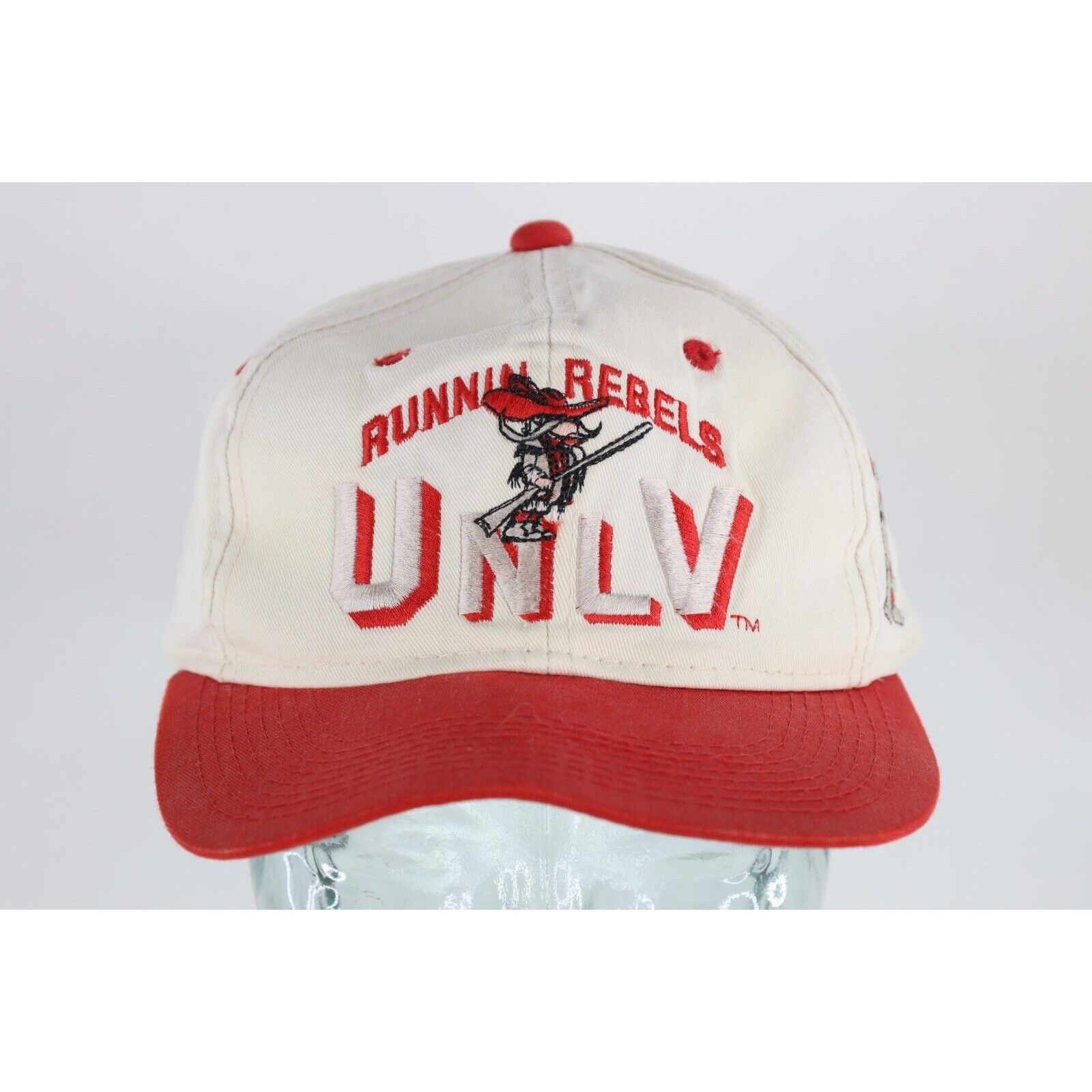 Vintage Vintage 90s Distressed UNLV Running Rebels Snapback Hat Size ONE SIZE - 1 Thumbnail