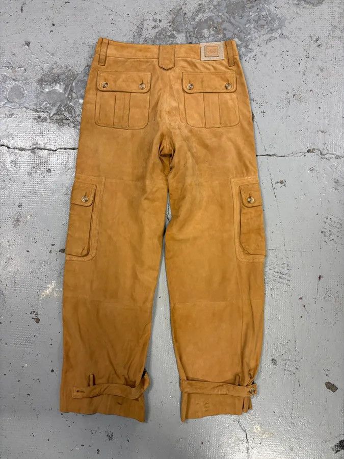 Dolce & Gabbana 2000s Dolce & Gabbana Camel Suede Leather Cargo Pants Size US 32 / EU 48 - 6 Thumbnail
