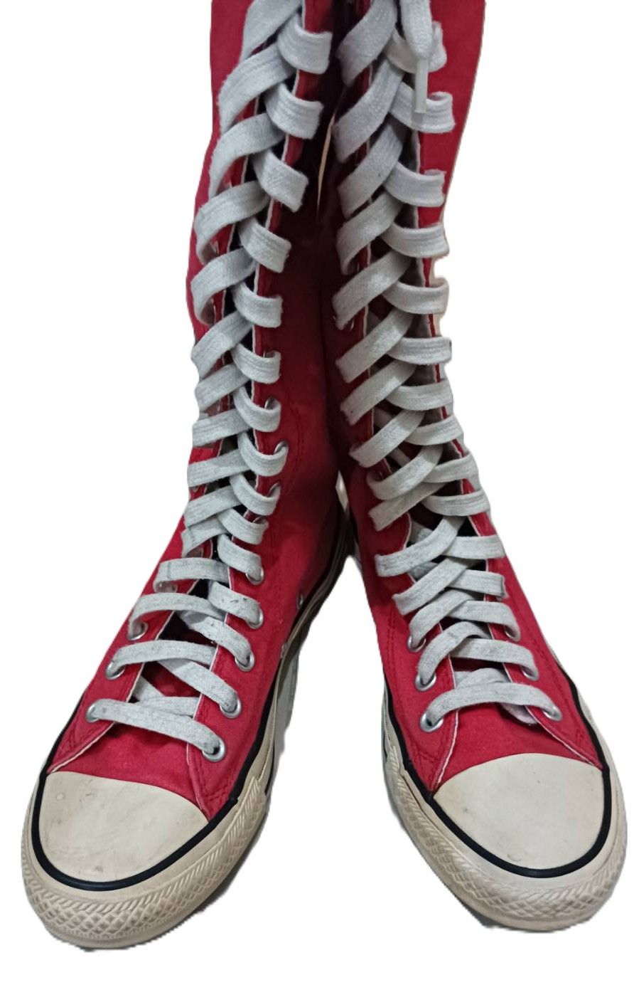 Converse × Vintage Converse All Star Chuck Taylor Knee High Y2K Red Tall Size US 7 / EU 40 - 2 Thumbnail