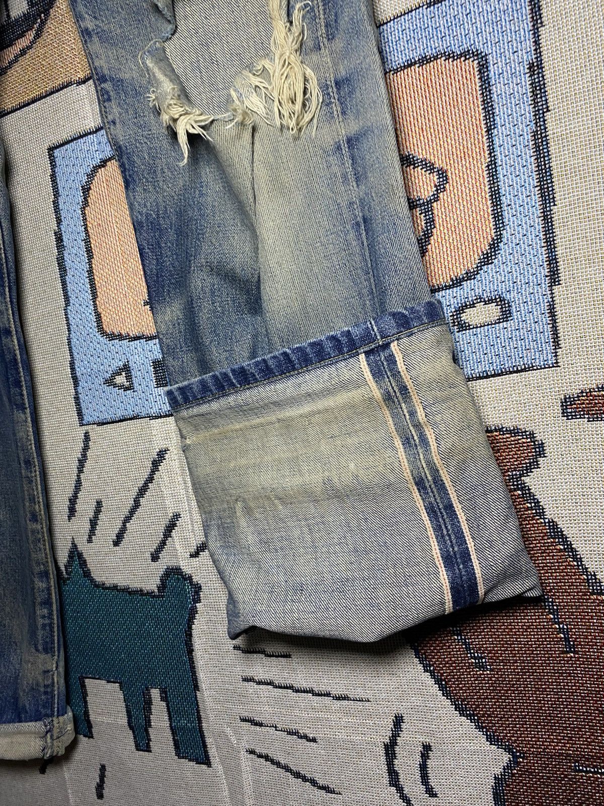 Levi's Vintage Clothing Levi's Sunfaded Jeans Denim Vintage Selvedge Size US 30 / EU 46 - 7 Thumbnail