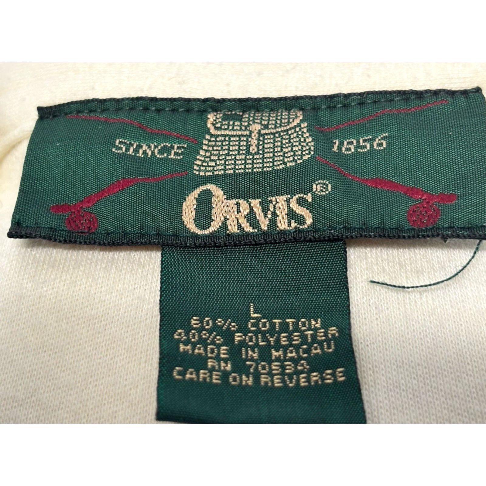 Orvis VINTAGE Orvis Knit Button Up Shirt Large Women’s Ivory Pintuck Pleats 90s Casual Women’s Shirt Size L / US 10 / IT 46 - 6 Thumbnail
