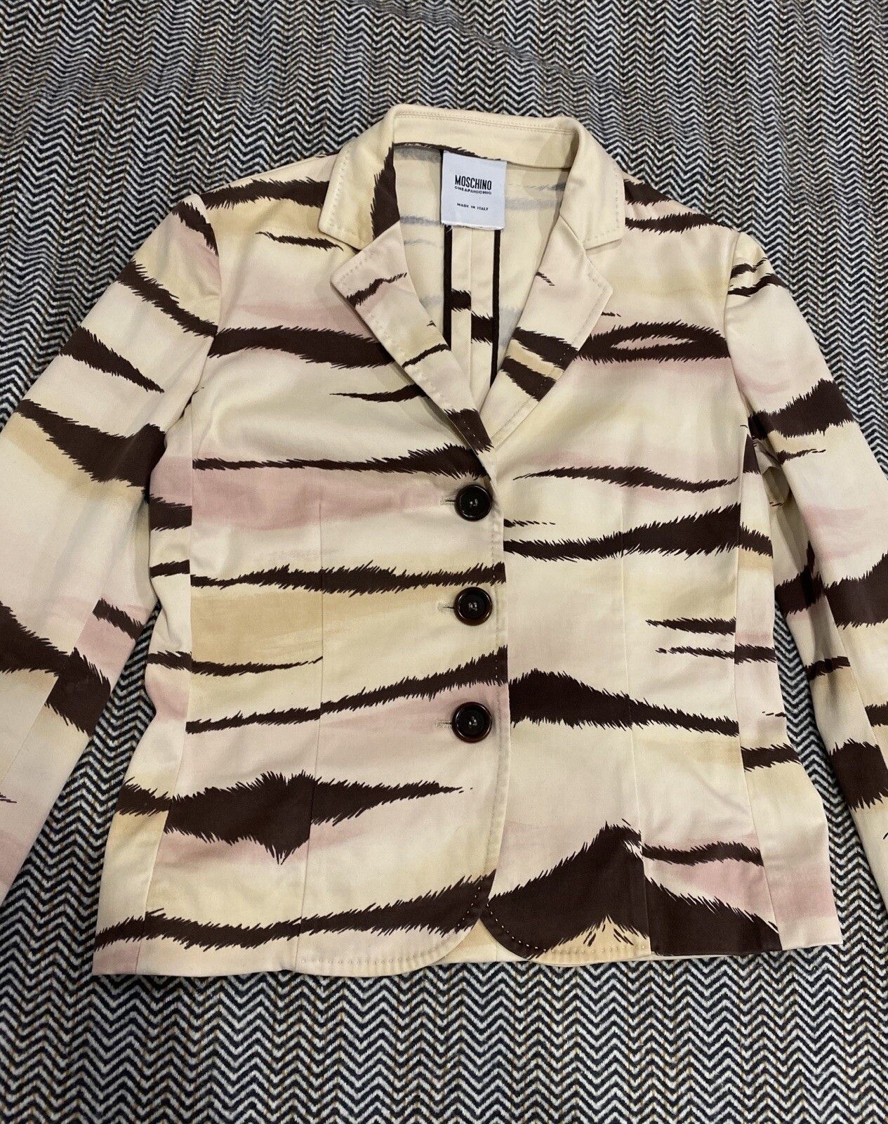 Moschino vintage 2000s Moschino Cheap and Chic Y2k Print Blazer Size S / US 4 / IT 40 - 9 Thumbnail