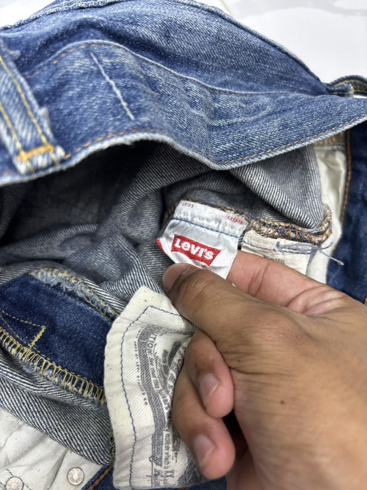 Levi's 🔥VTG LEVIS 501 1966 SPECIAL EDITION DISTRESSED DENIM JEANS Size US 30 / EU 46 - 12 Thumbnail
