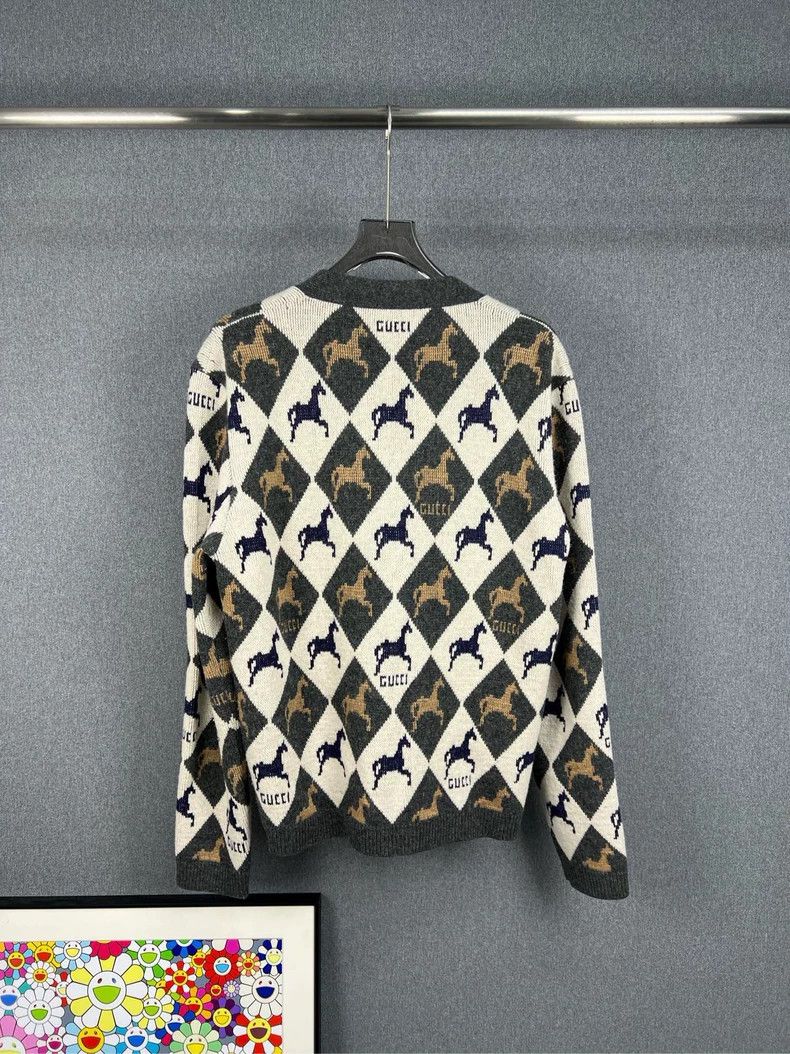 Gucci Gucci Diamond-shaped warhorse sweater cardigan 2503-Nextar Size US M / EU 48-50 / 2 - 2 Thumbnail