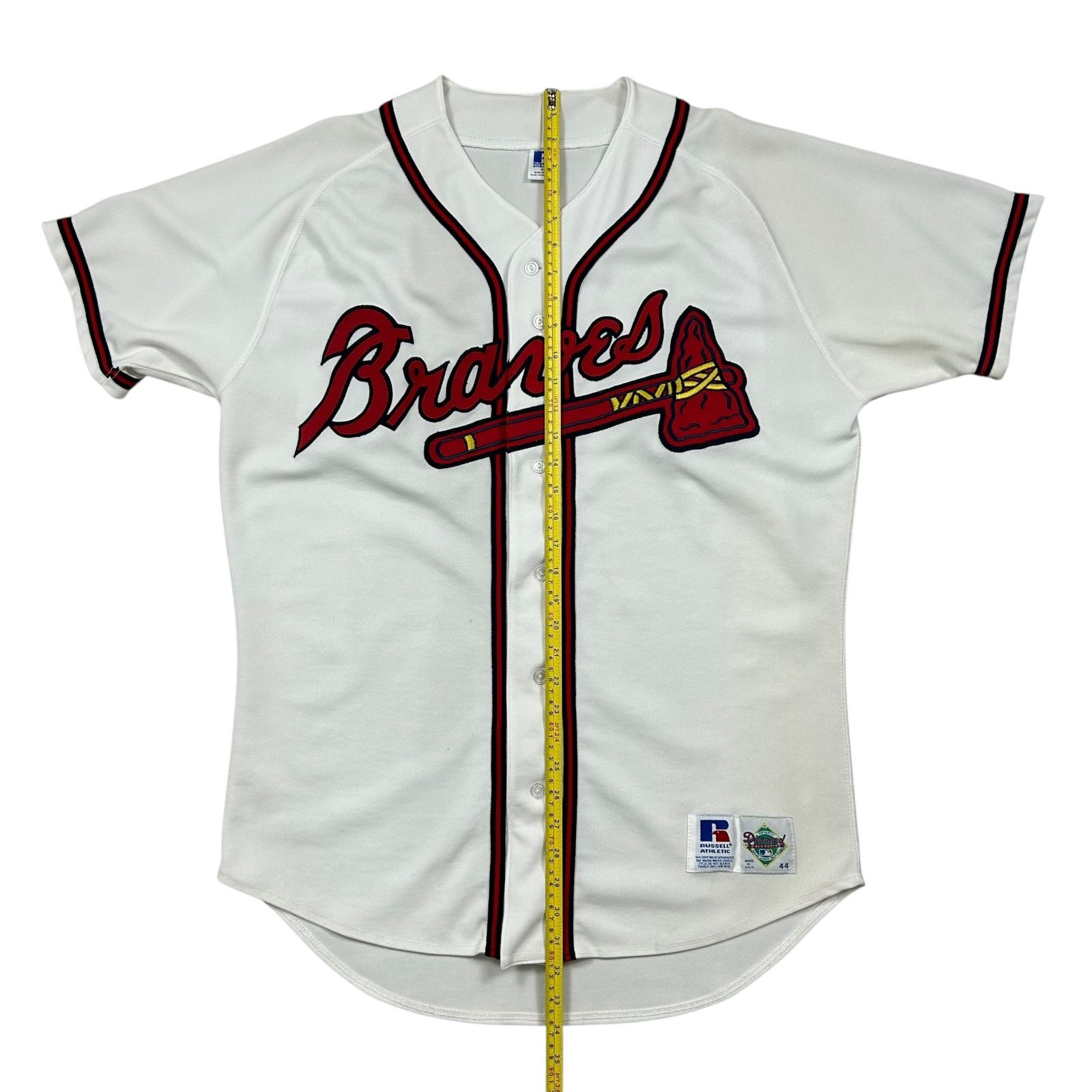 MLB VTG 90s MLB ATLANTA BRAVES RUSSELL AUTHENTIC JERSEY Size US L / EU 52-54 / 3 - 7 Thumbnail