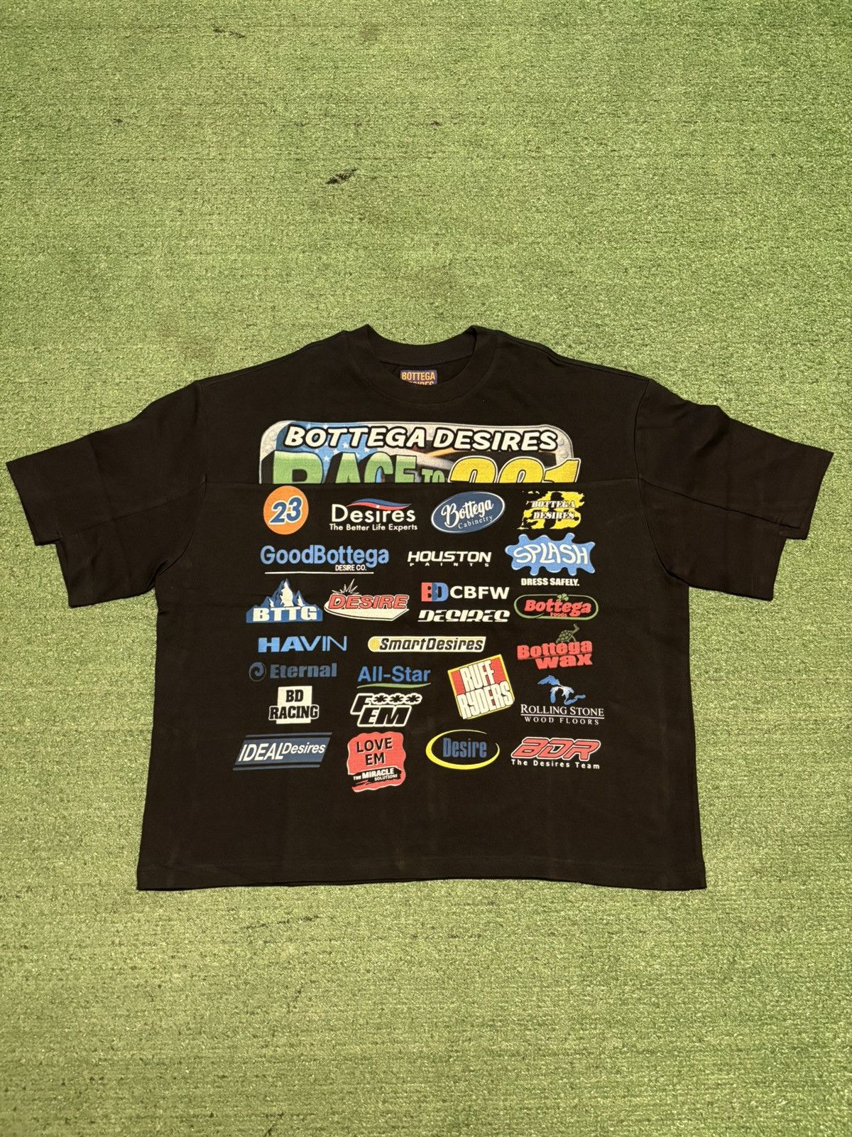 Bottega Desires BOTTEGA DESIRES “RACING” TSHIRT - SIZE LARGE - (BLACK) Size US L / EU 52-54 / 3 - 1 Thumbnail