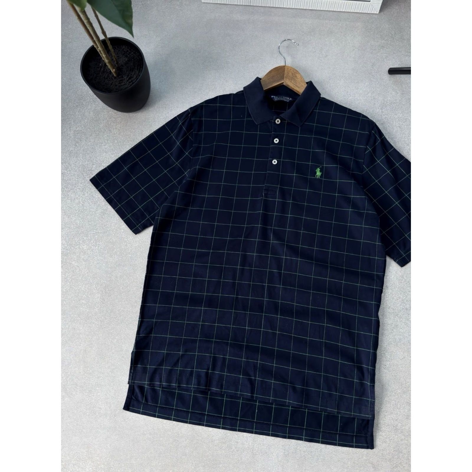 Ralph Lauren VINTAGE Ralph Lauren Polo Shirt Checkered Blue S Regular Mens True Blue 90s Preppy Golf Polo Ralph Lauren Casual Polos Size US S / EU 44-46 / 1 - 3 Thumbnail